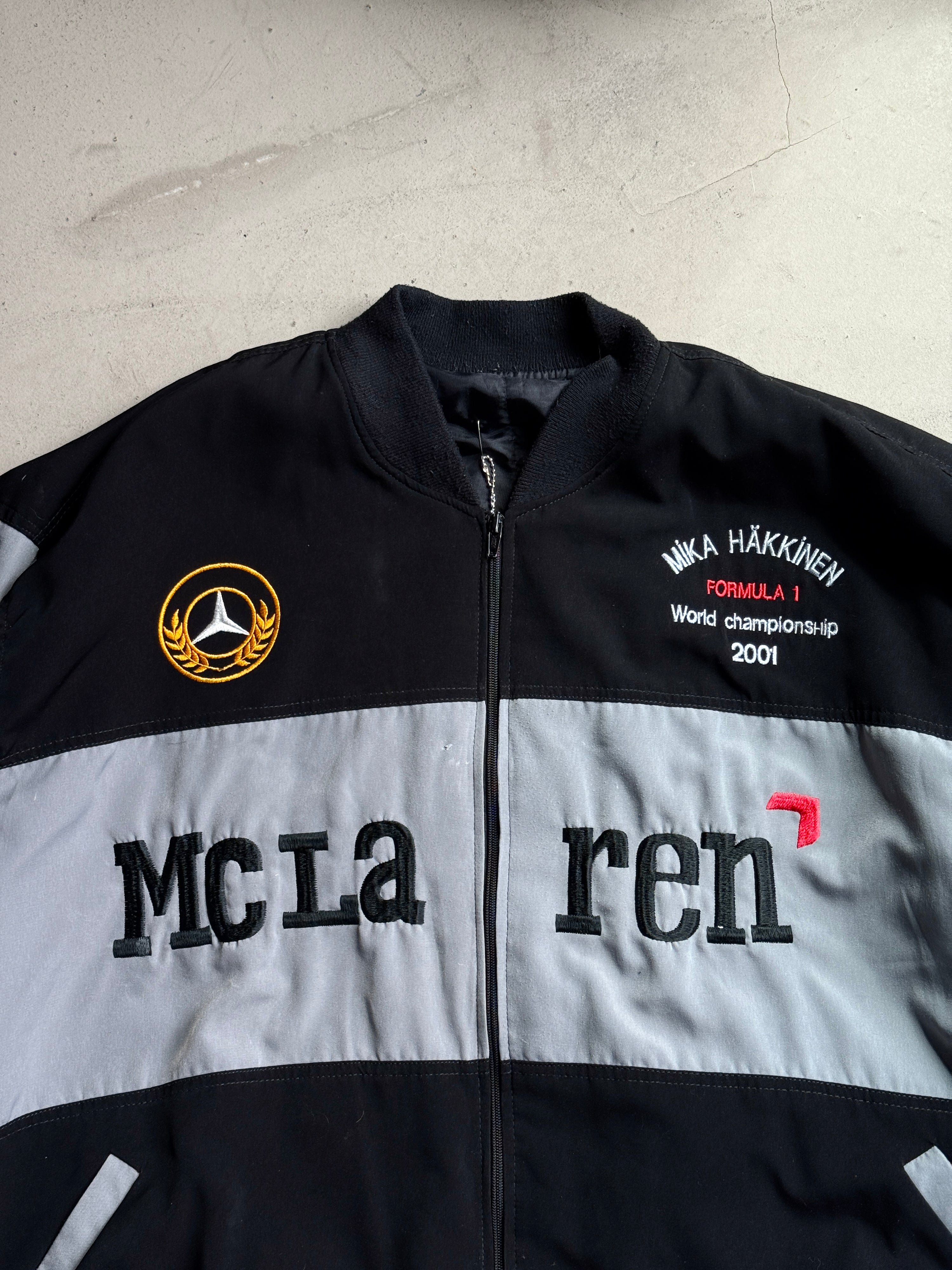 Vintage 2001 McLaren Nika Häkkinen Racing Jacket Black - XXL
