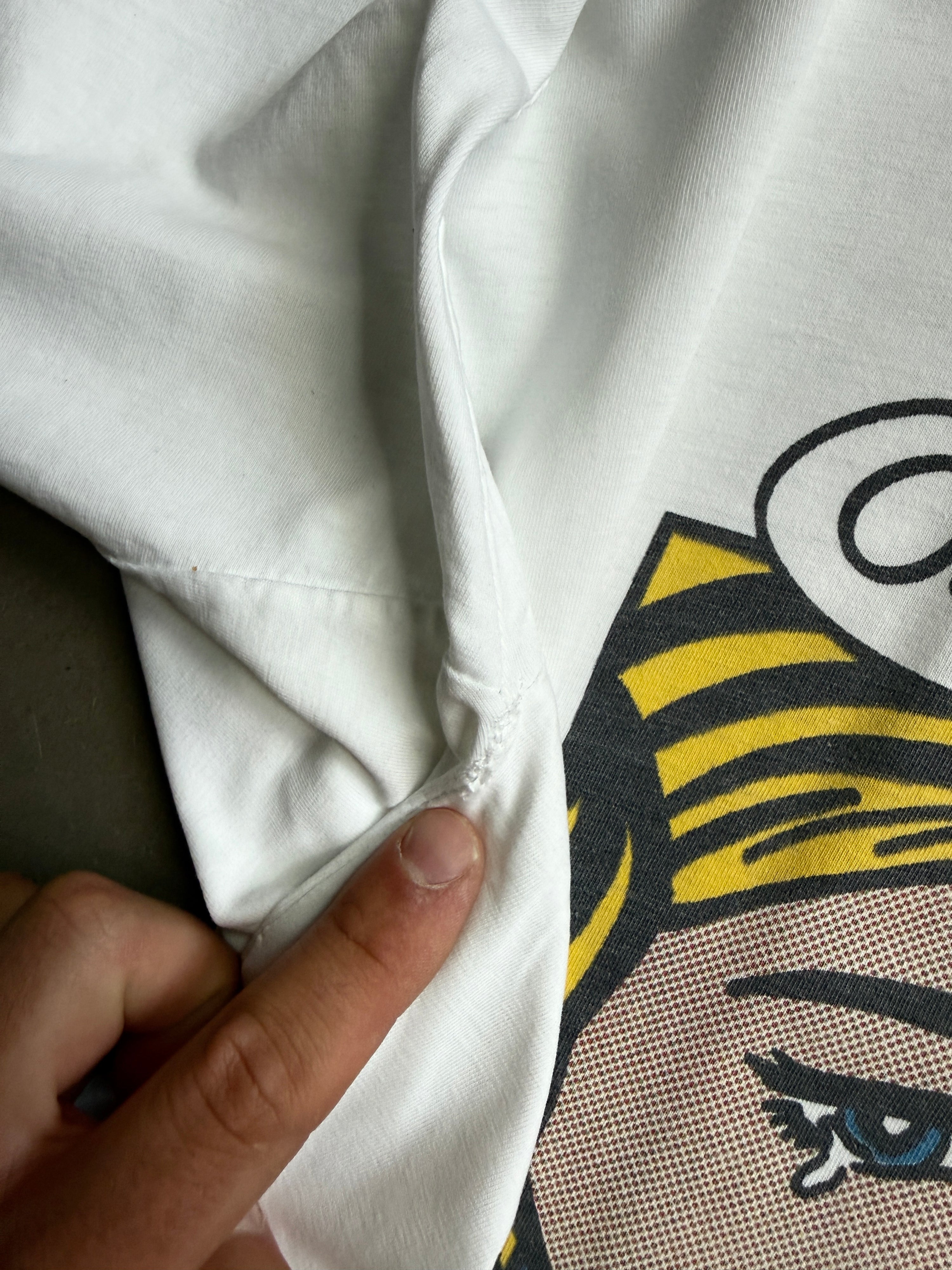 Vintage 1990s Roy Lichtenstein Style Bootleg T-Shirt White - XL