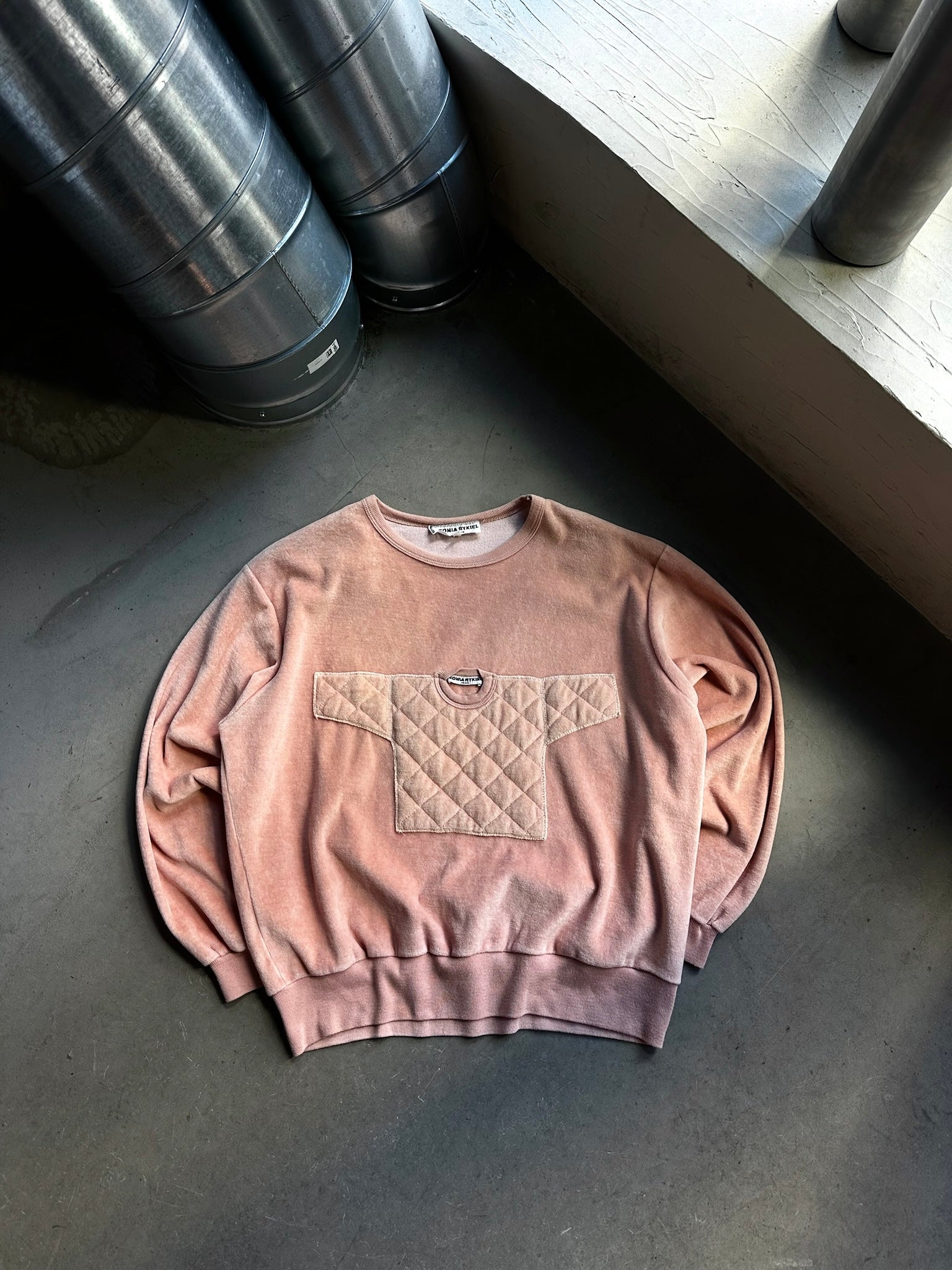 1980s SONIA RYKIEL “2 in 1” Velour Sweater - L