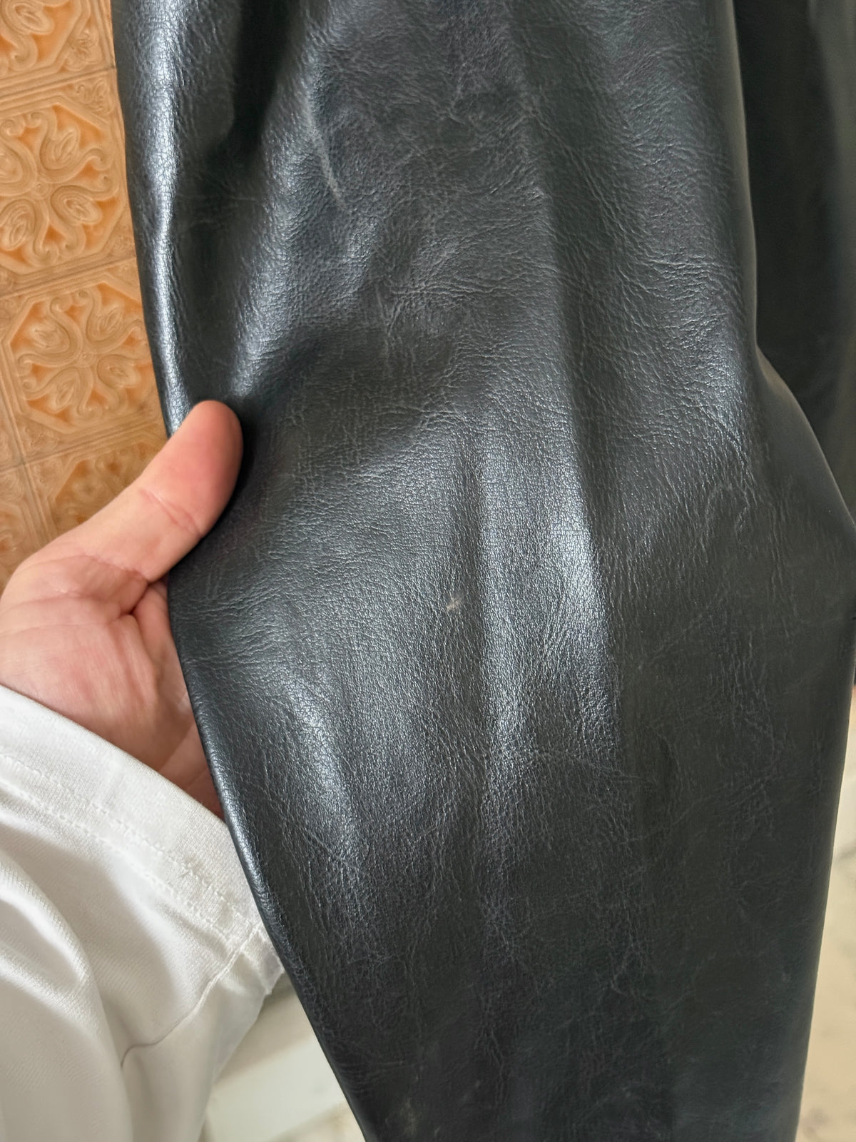 Vintage 2000s Gianfranco Ferré Black Faux Leather Jacket - M