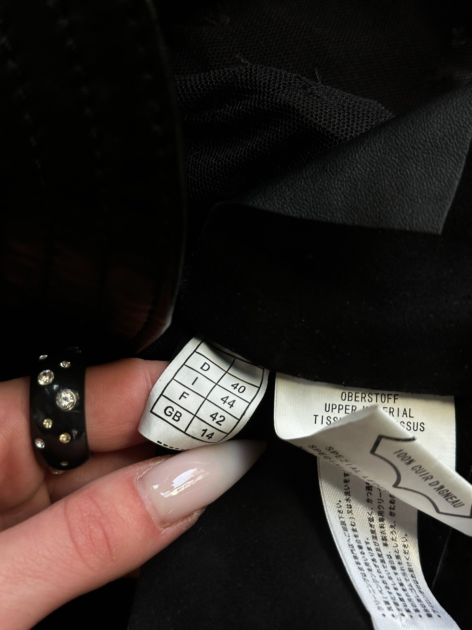Vintage Elégance Paris “Scales” Leather Jacket Black - S