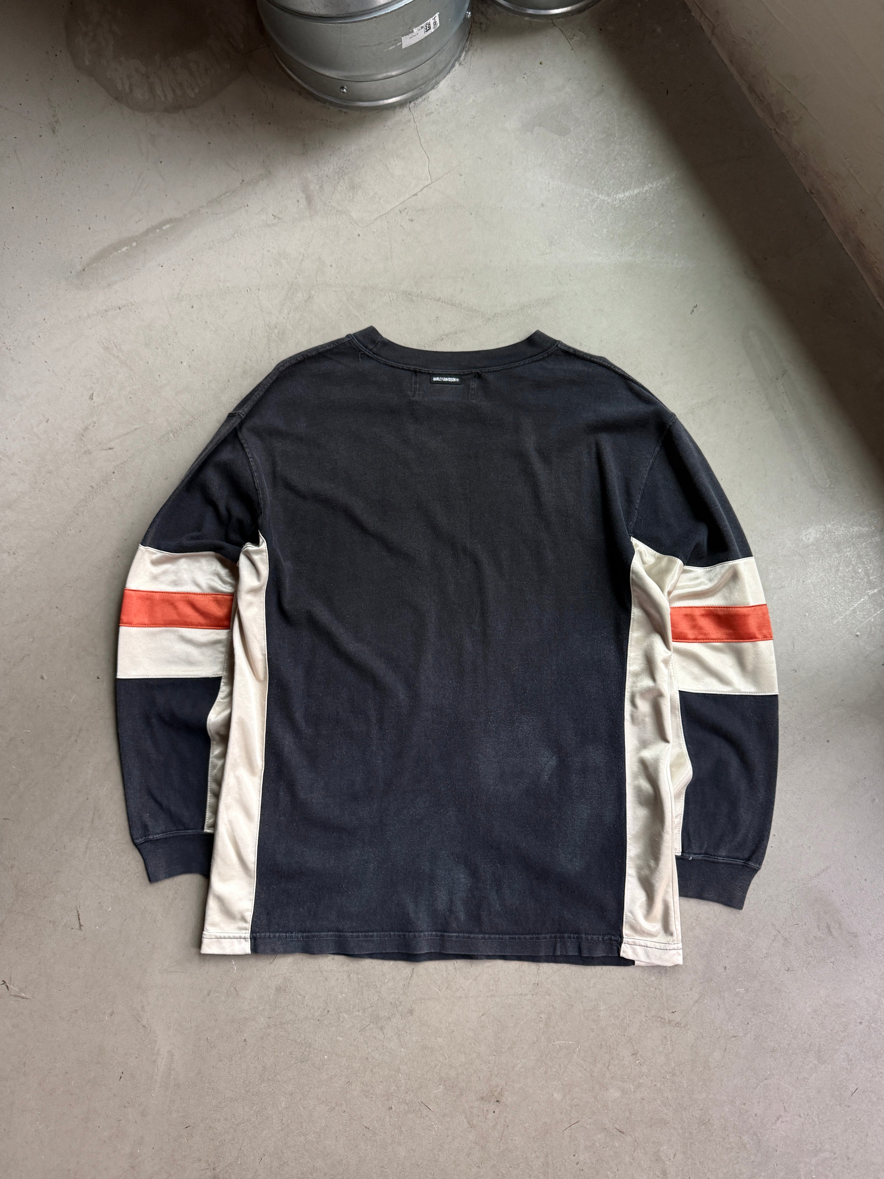Vintage Faded Harley Davidson “V2” Longsleeve Black - L