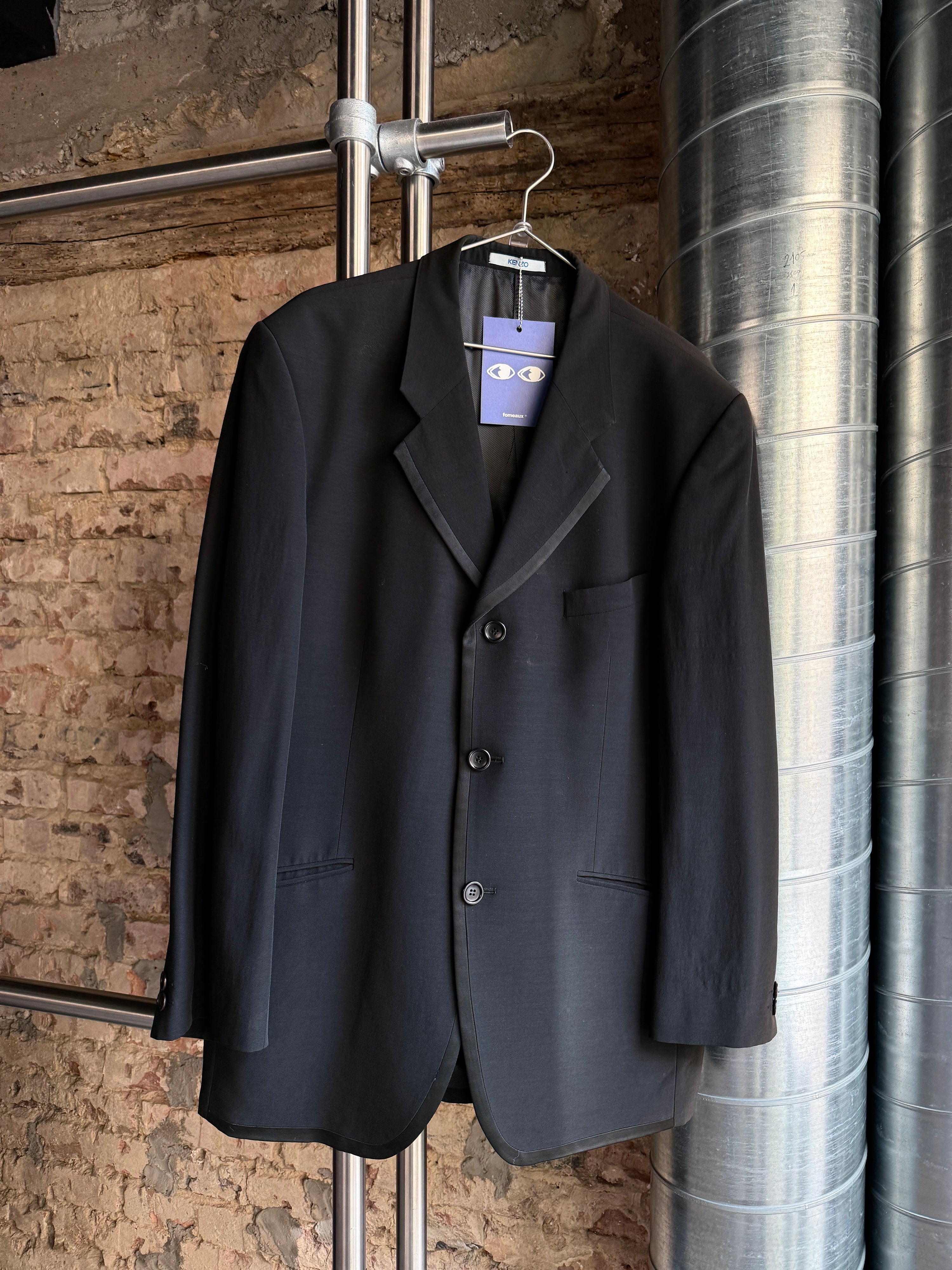 Vintage 1990s Kenzo 3 Piece Suit Black - XL