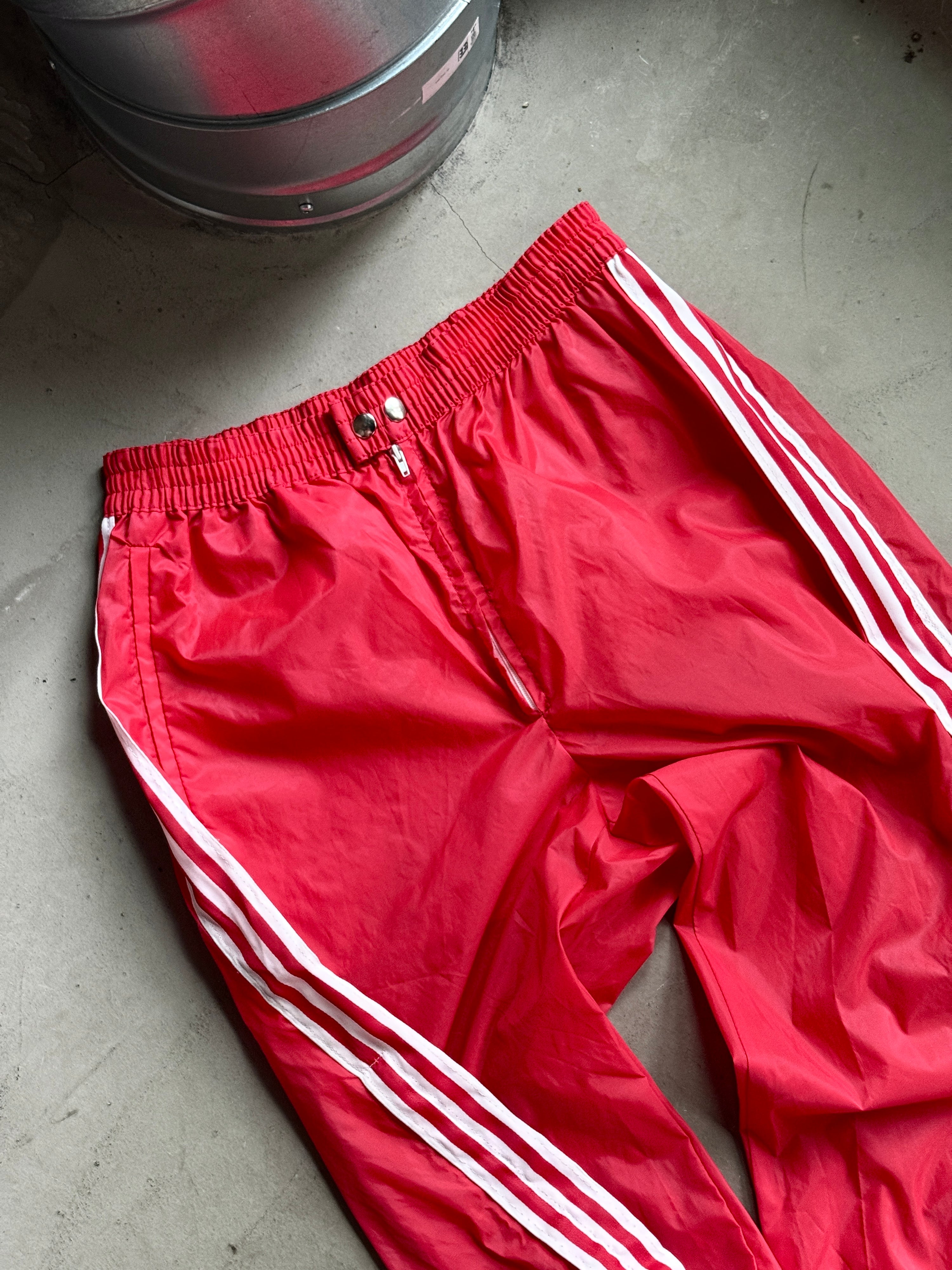 Vintage 1980s Adidas Ventex Nylon Trackpants Red W28-32 L31
