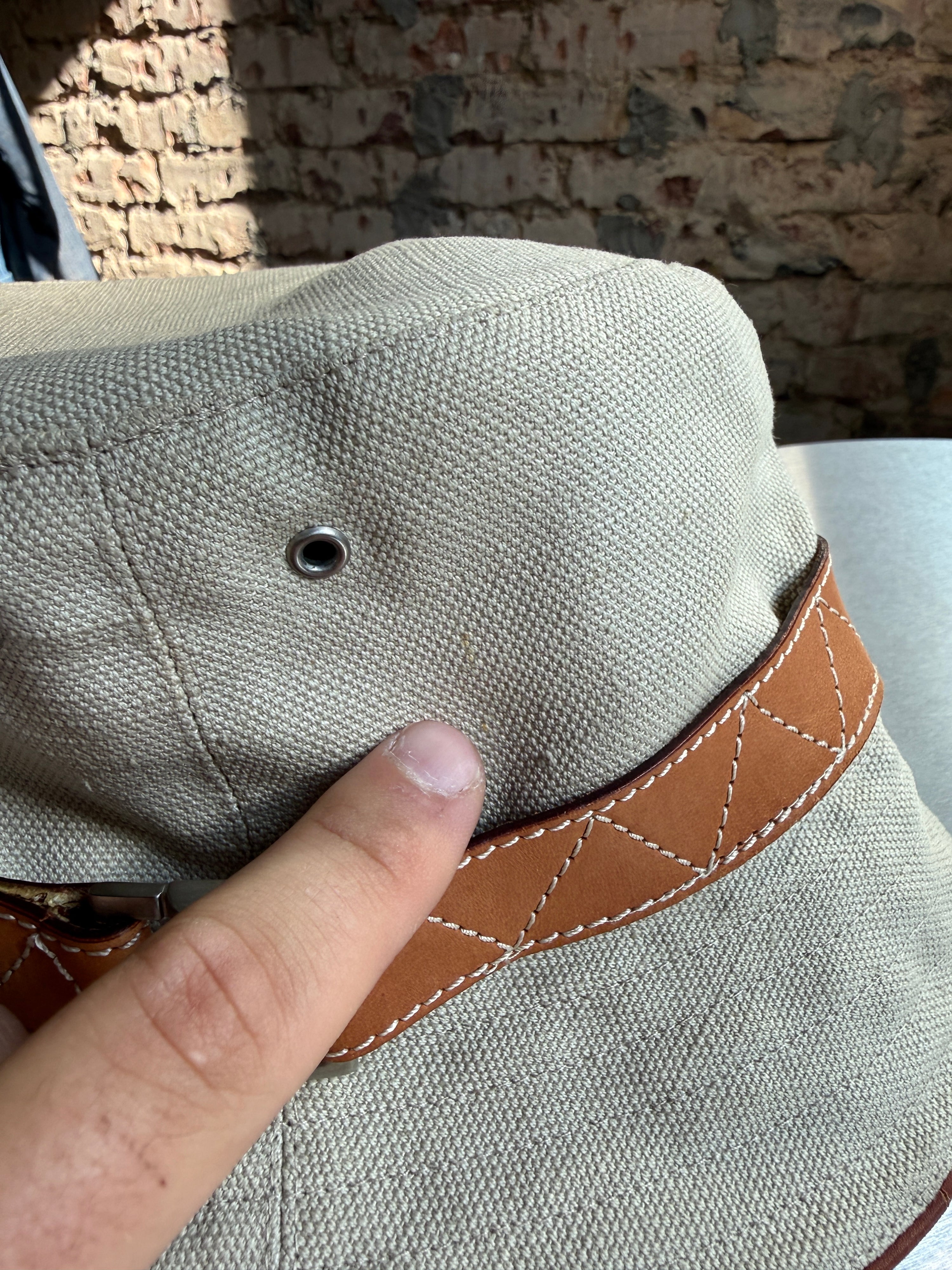 Vintage Christian Dior Canvas Safari Oblique Bucket Hat