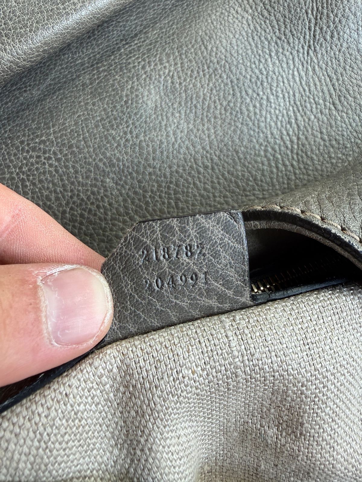 Gucci Gray Leather Charlotte Tote Bag