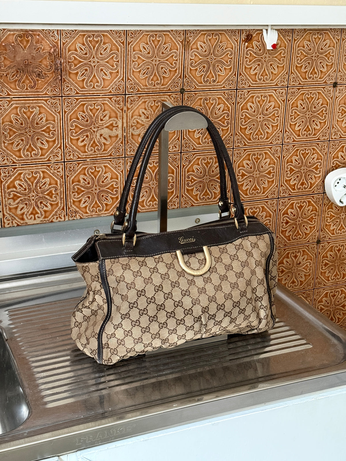 Gucci GG Canvas Abbey D-Ring Tote Bag