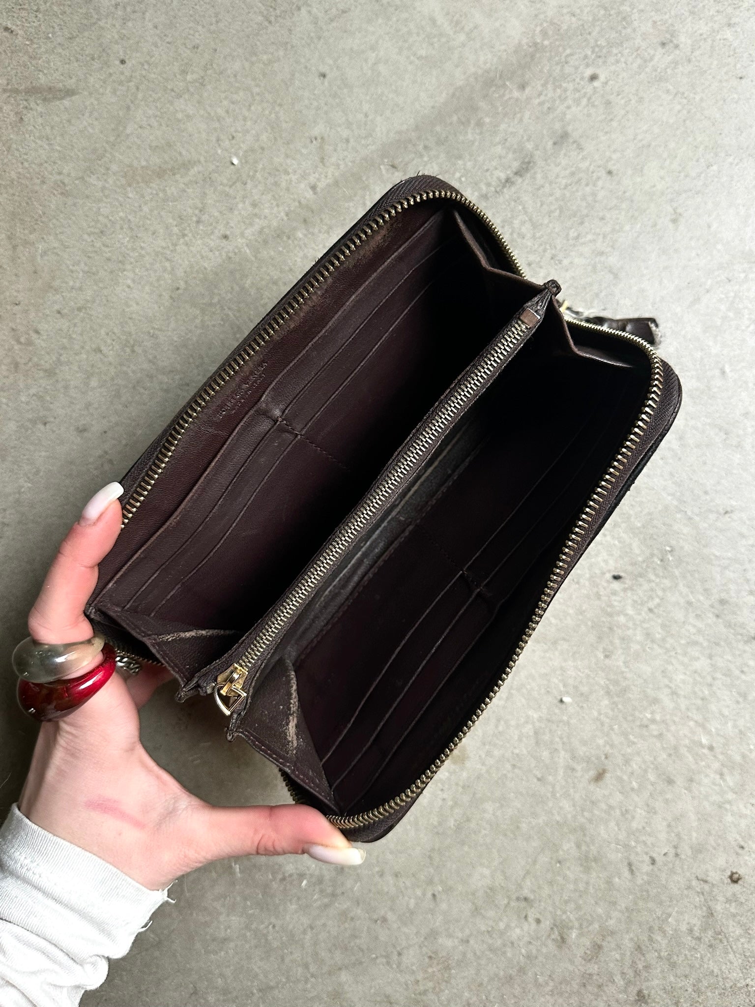 Bottega Veneta Zip Around Leather Wallet