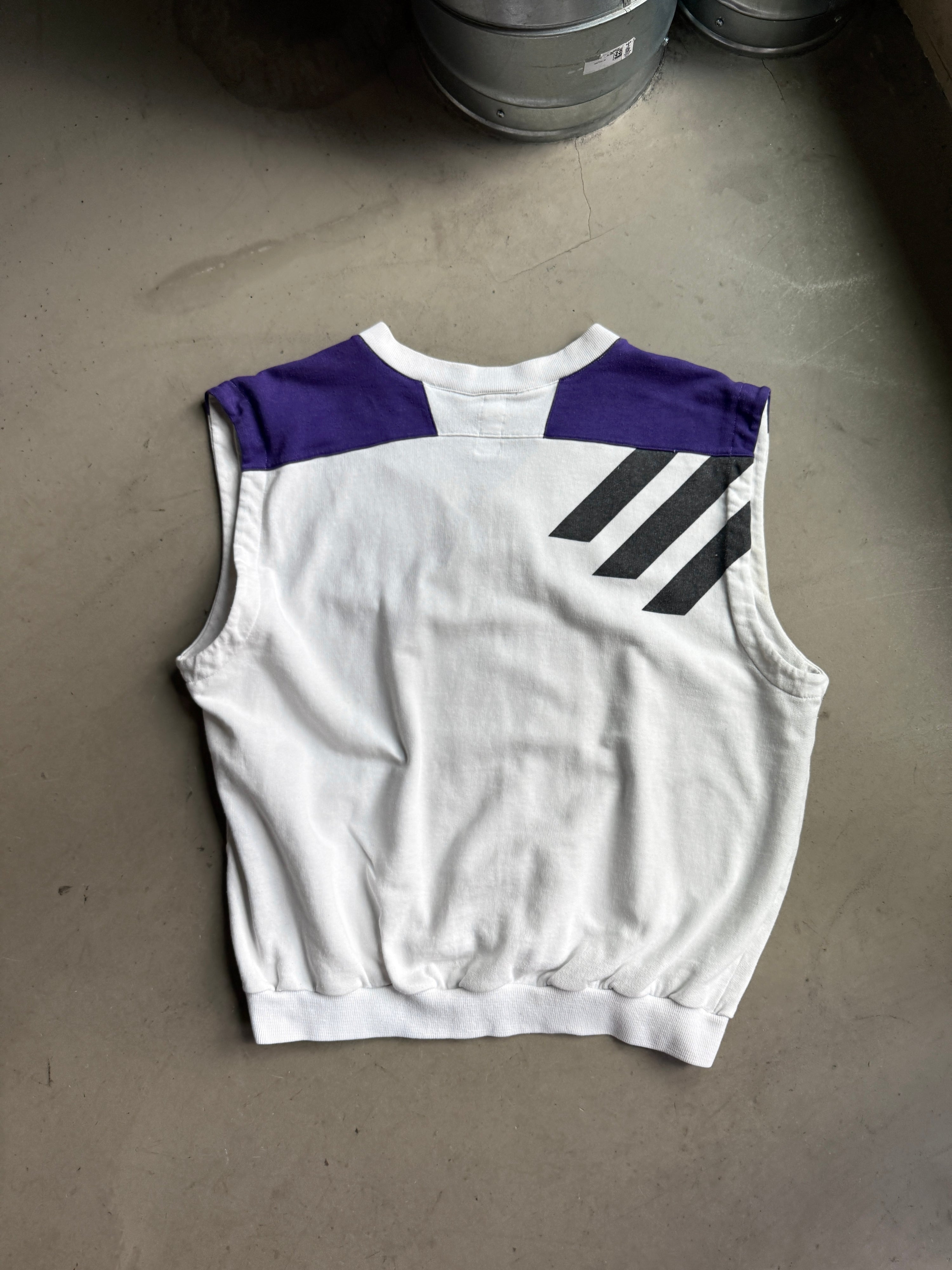 Vintage 1990s Adidas ATP Tour Sweater Vest White - XL