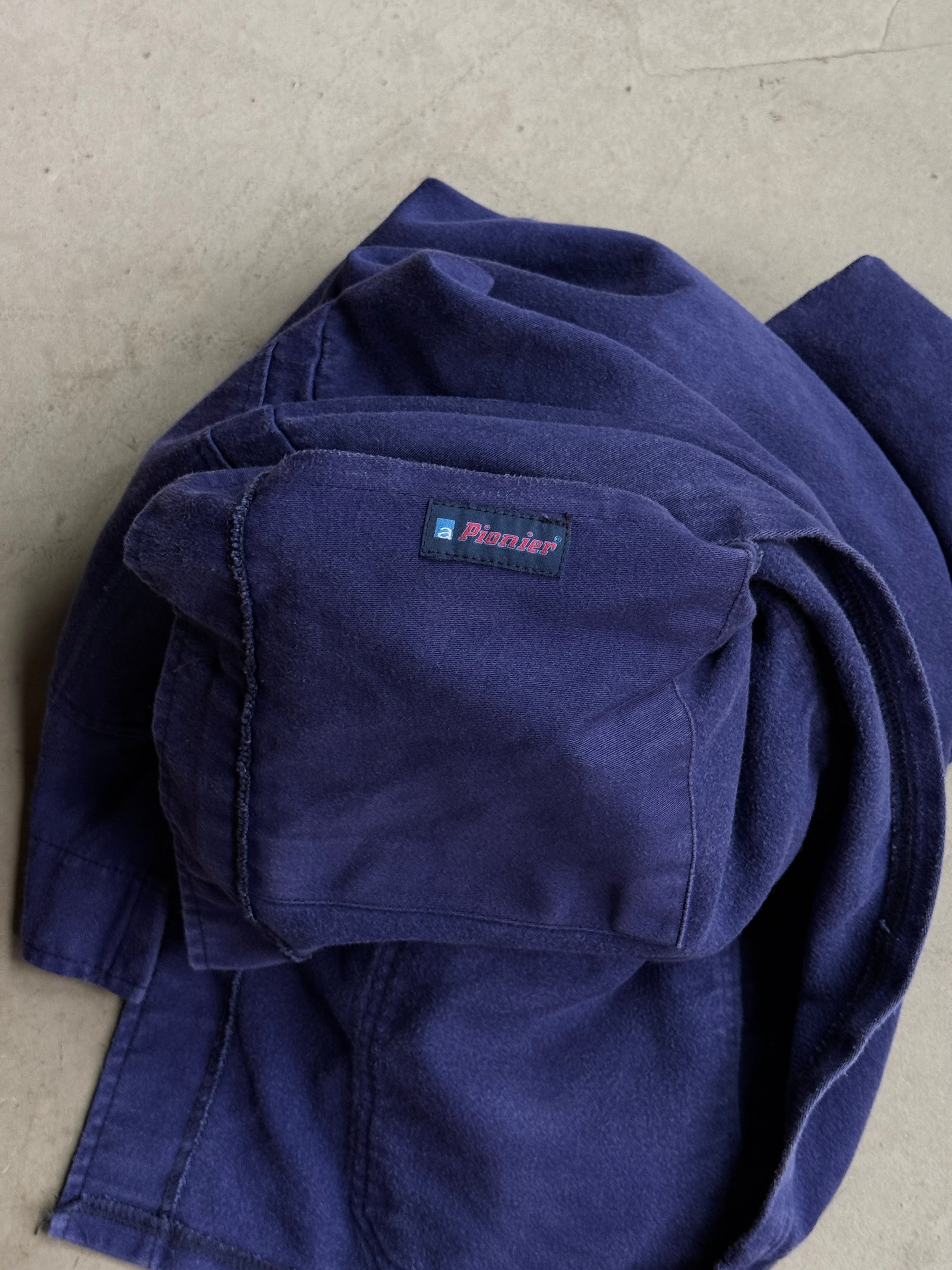 Vintage Pionier Bleu de Travail Faded Chore Coat Blue - M