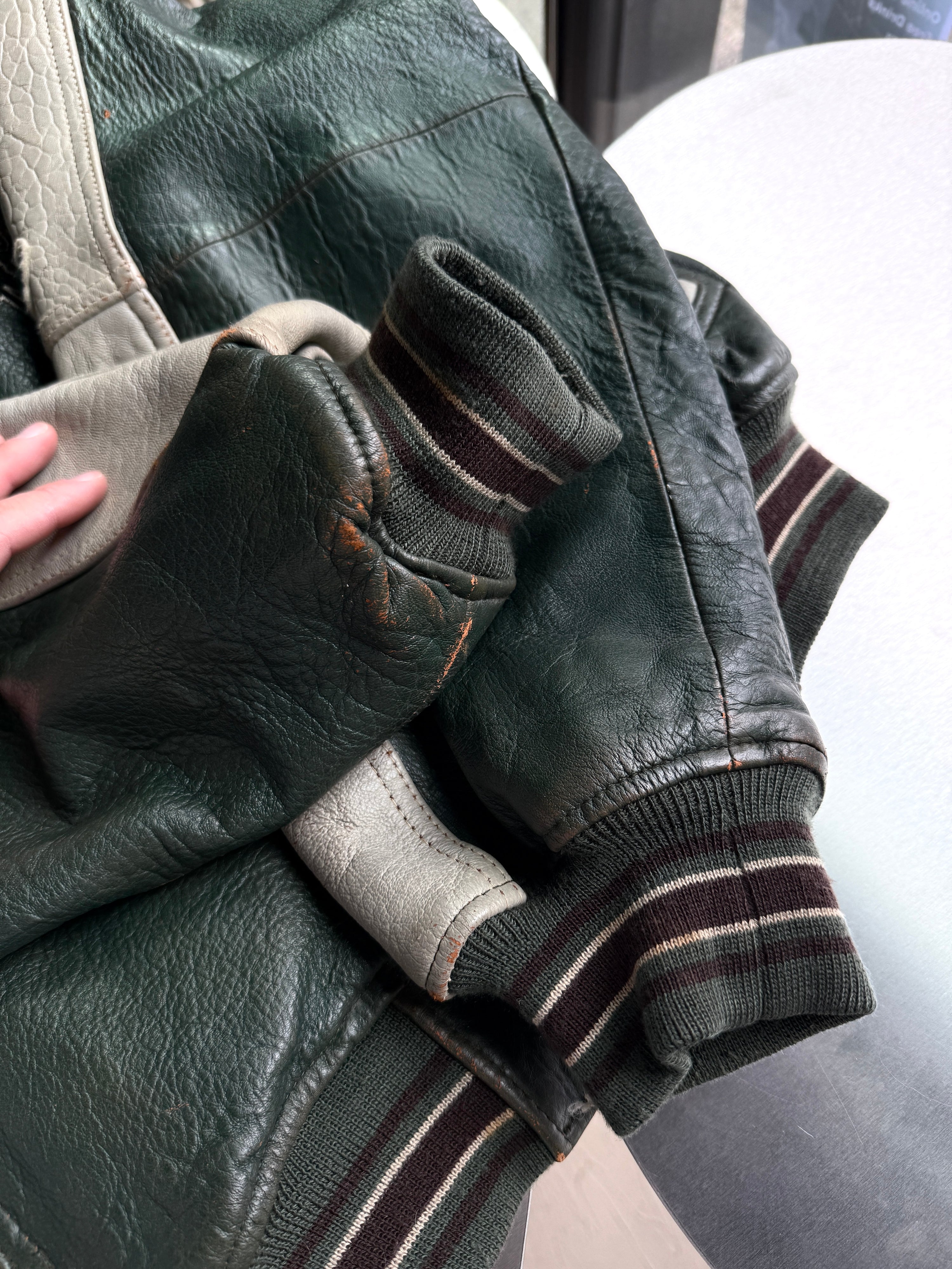 Vintage Avirex “Northwest Wild Bears” Varsity Leather Jacket M