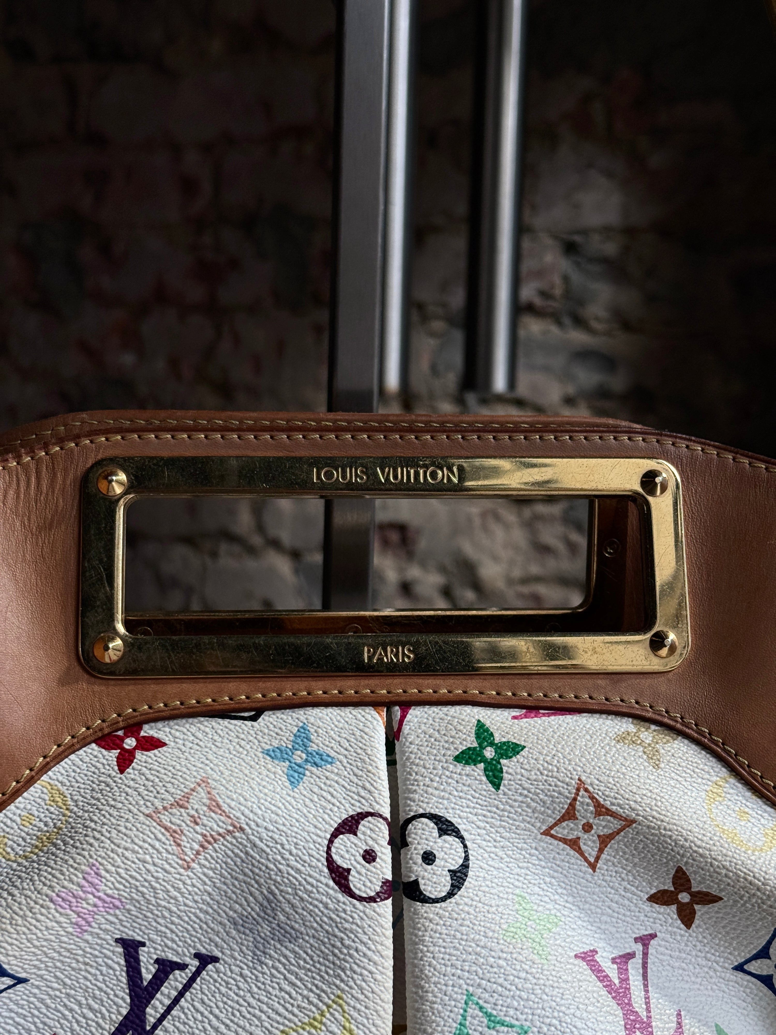 2011 Louis Vuitton Multicolor Monogram Judy GM Bag White (TR3191)