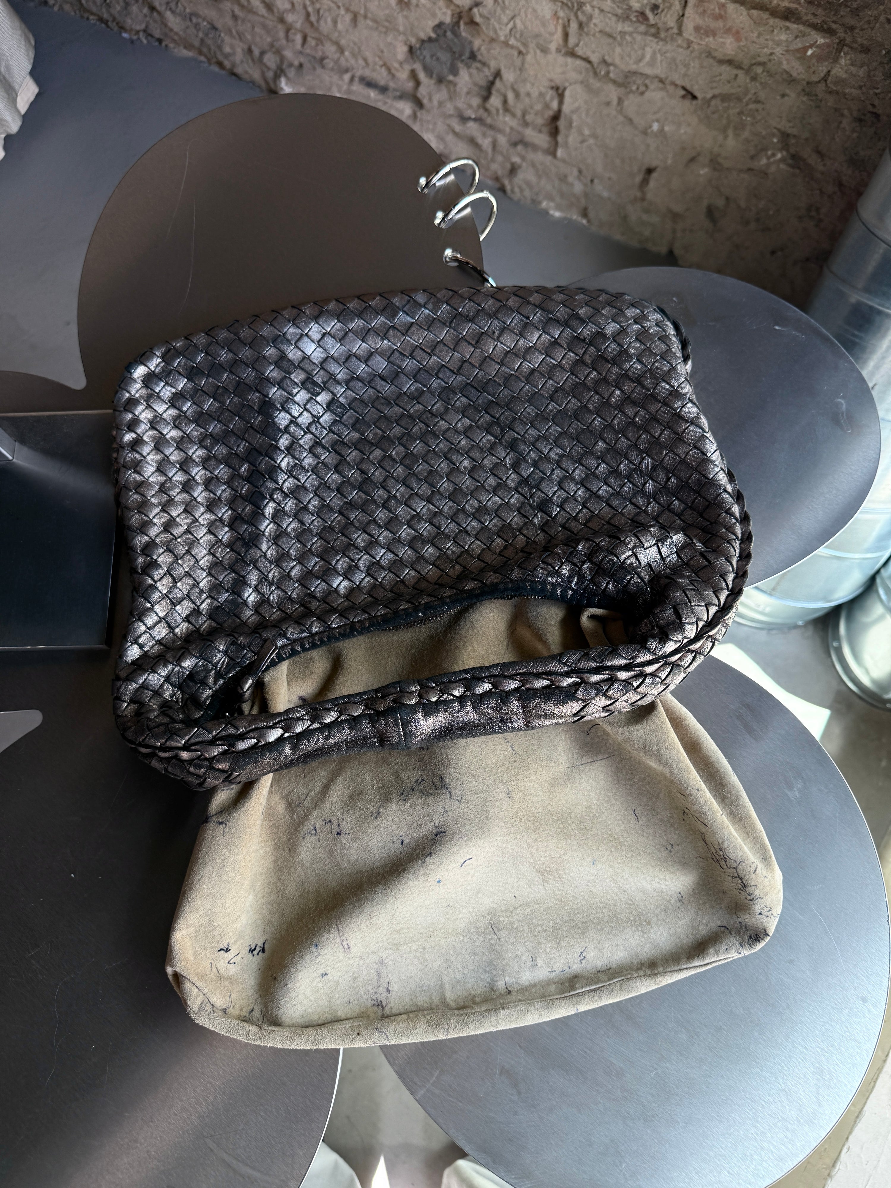 Bottega Veneta Intrecciato Hobo Leather Woven Bag