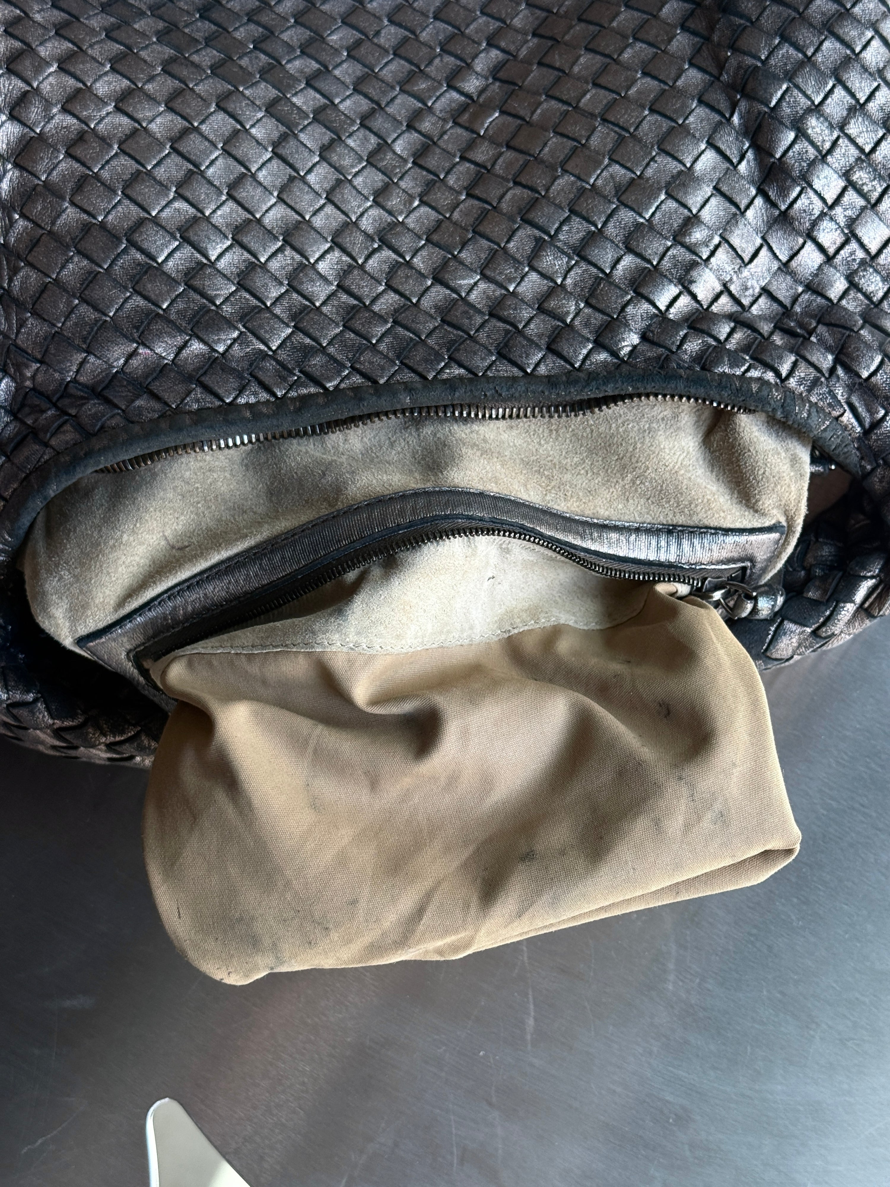 Bottega Veneta Intrecciato Hobo Leather Woven Bag