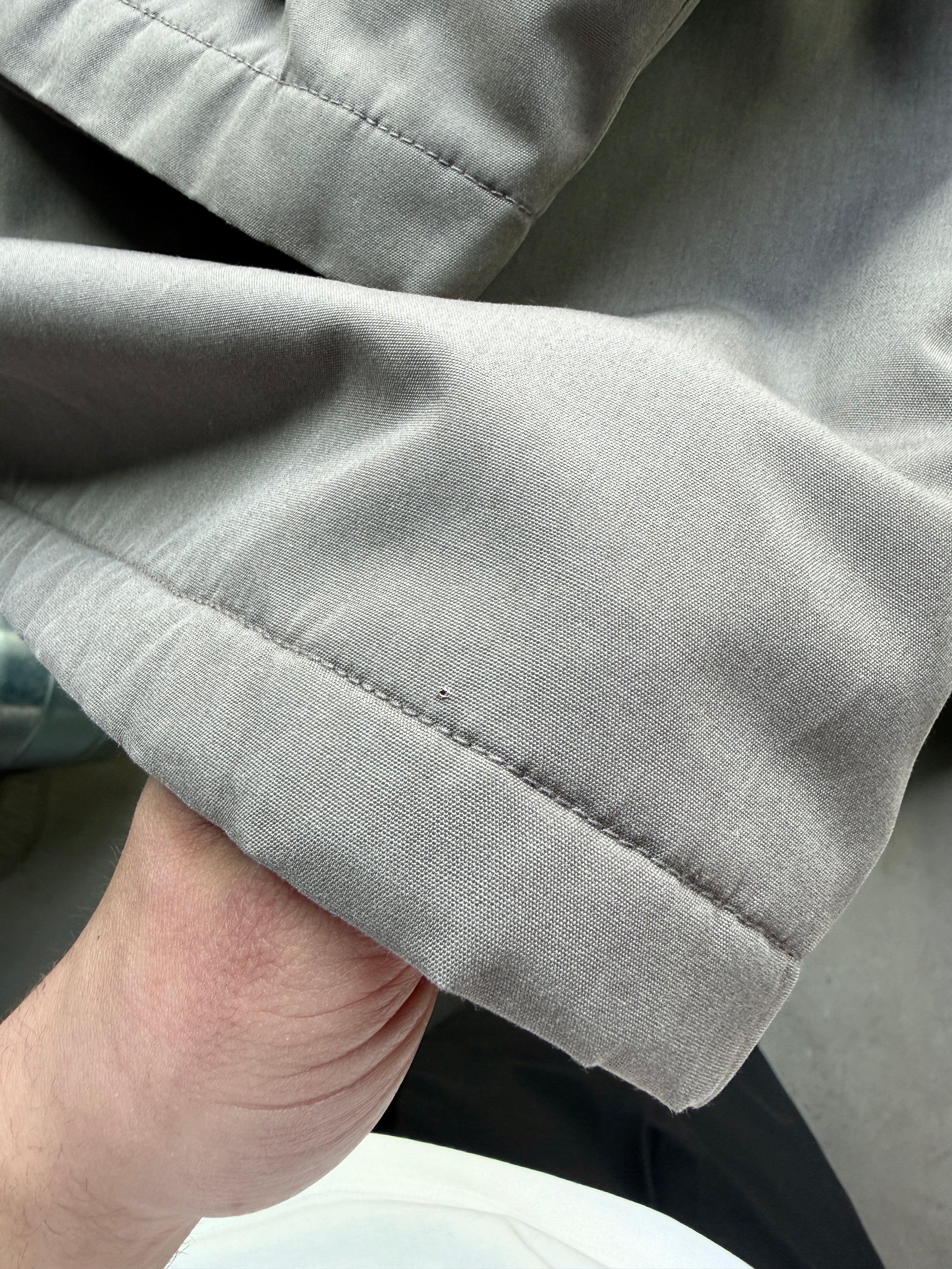 2000s Calvin Klein Fleece Lined Cargo Jacket Grey - L