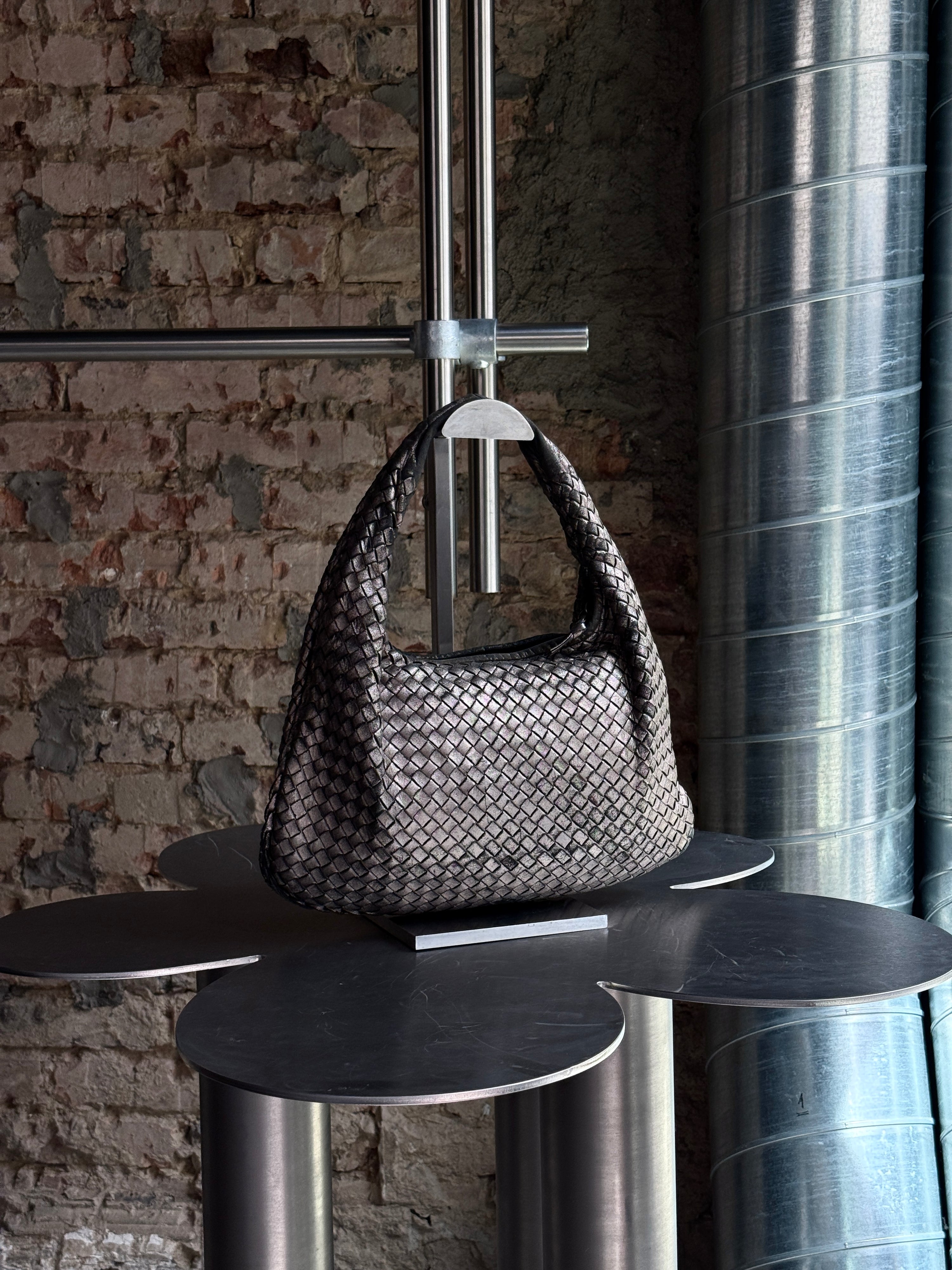 Bottega Veneta Intrecciato Hobo Leather Woven Bag