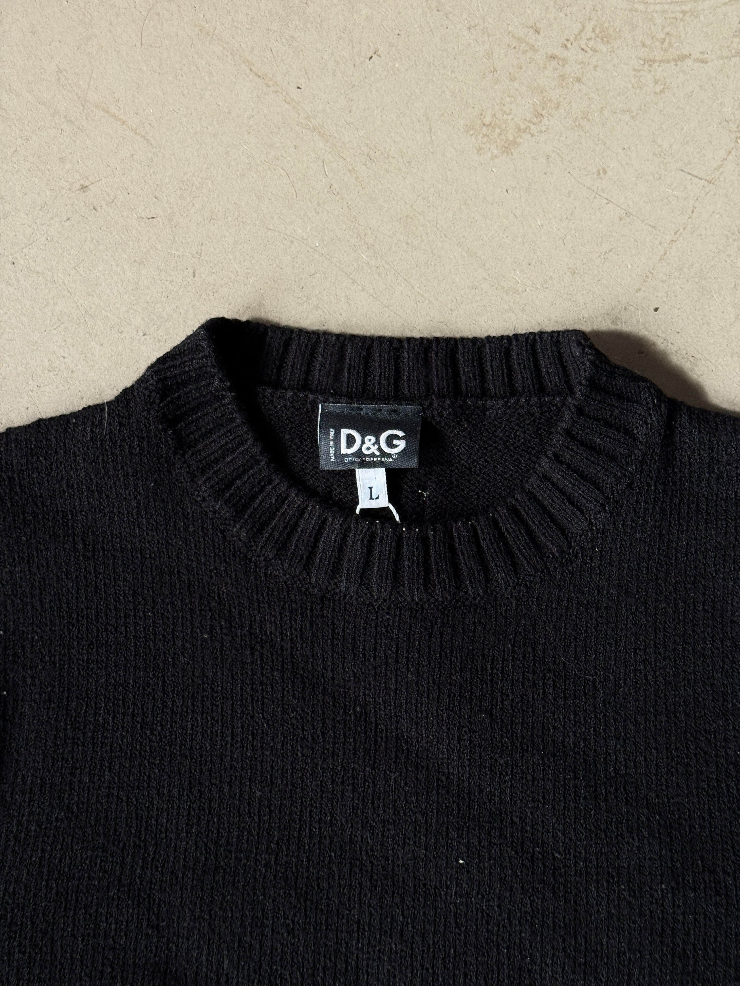 Vintage Dolce & Gabbana Wool Sweater Vest Black - S