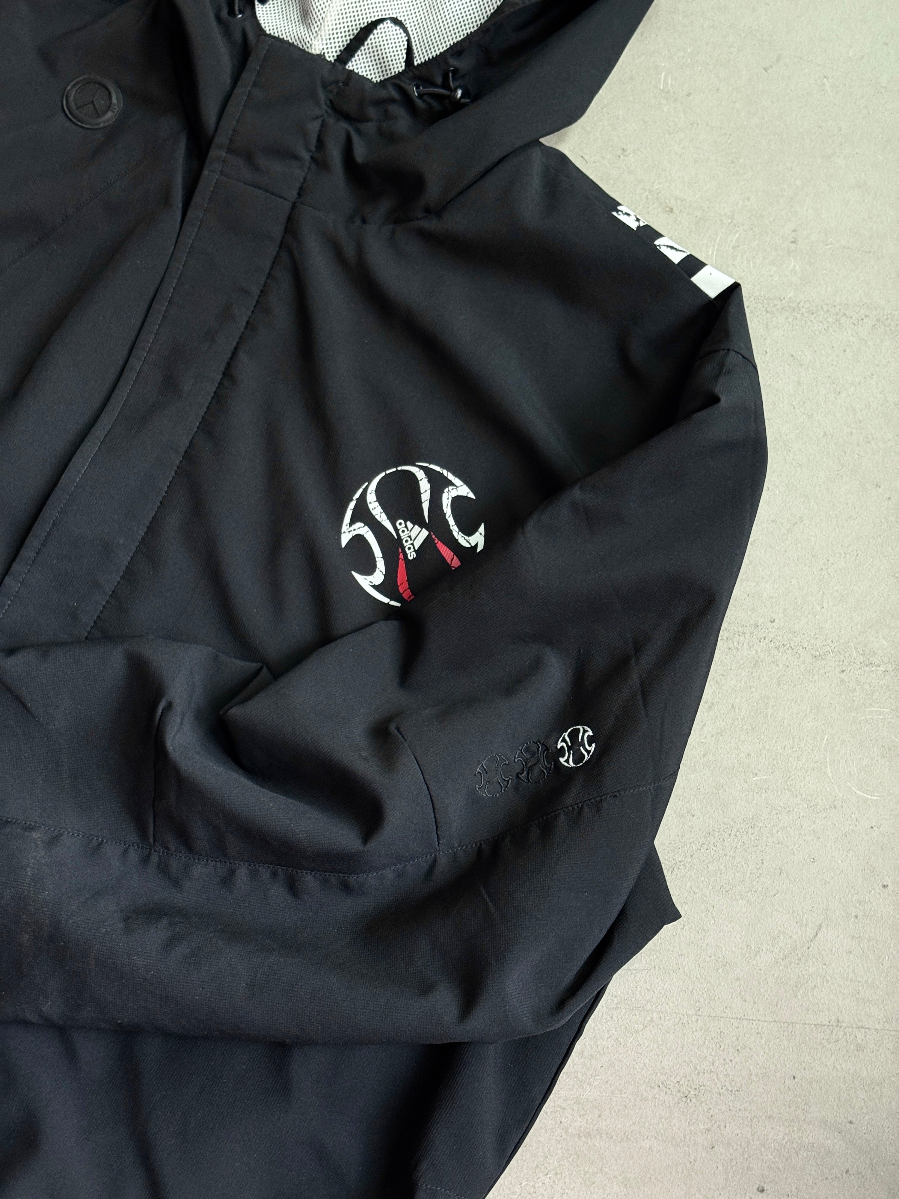 Vintage 2000s Adidas Football Windbreaker Black - L