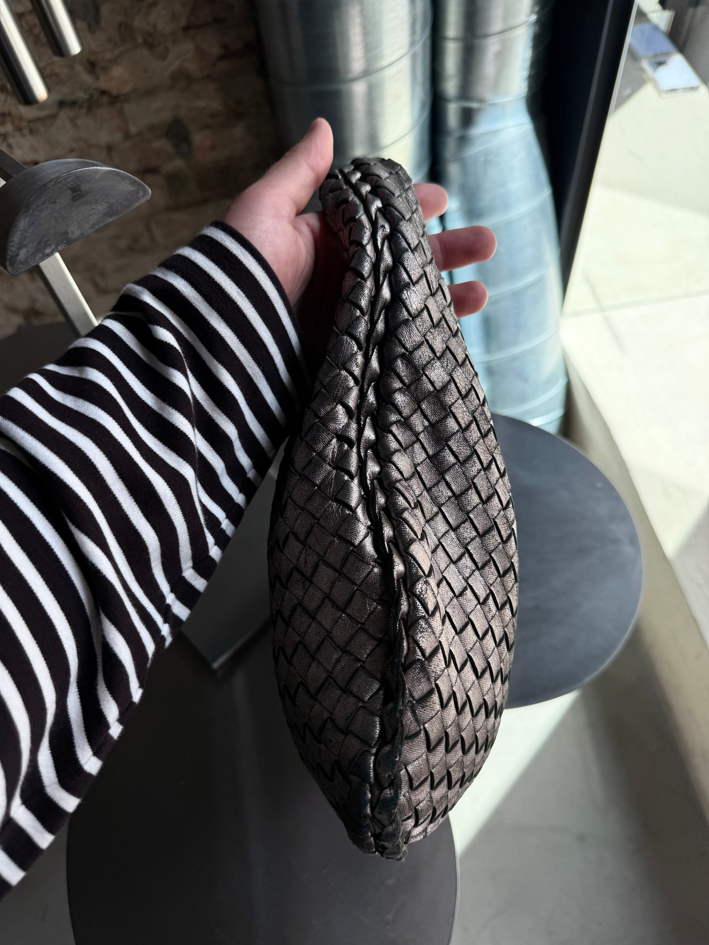 Bottega Veneta Intrecciato Hobo Leather Woven Bag