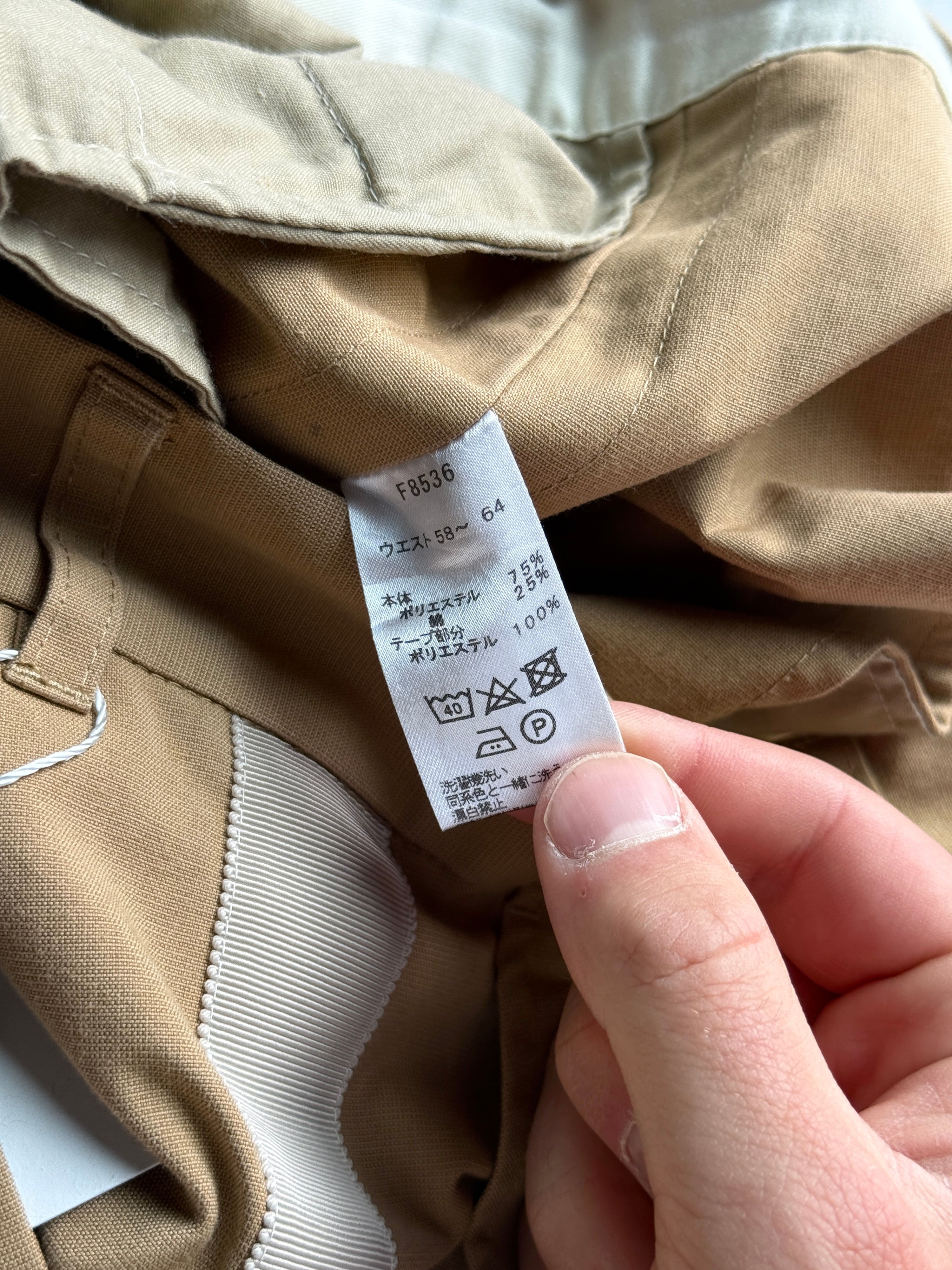 Modern Fred Perry Wide Leg Pants Beige - W25 L25