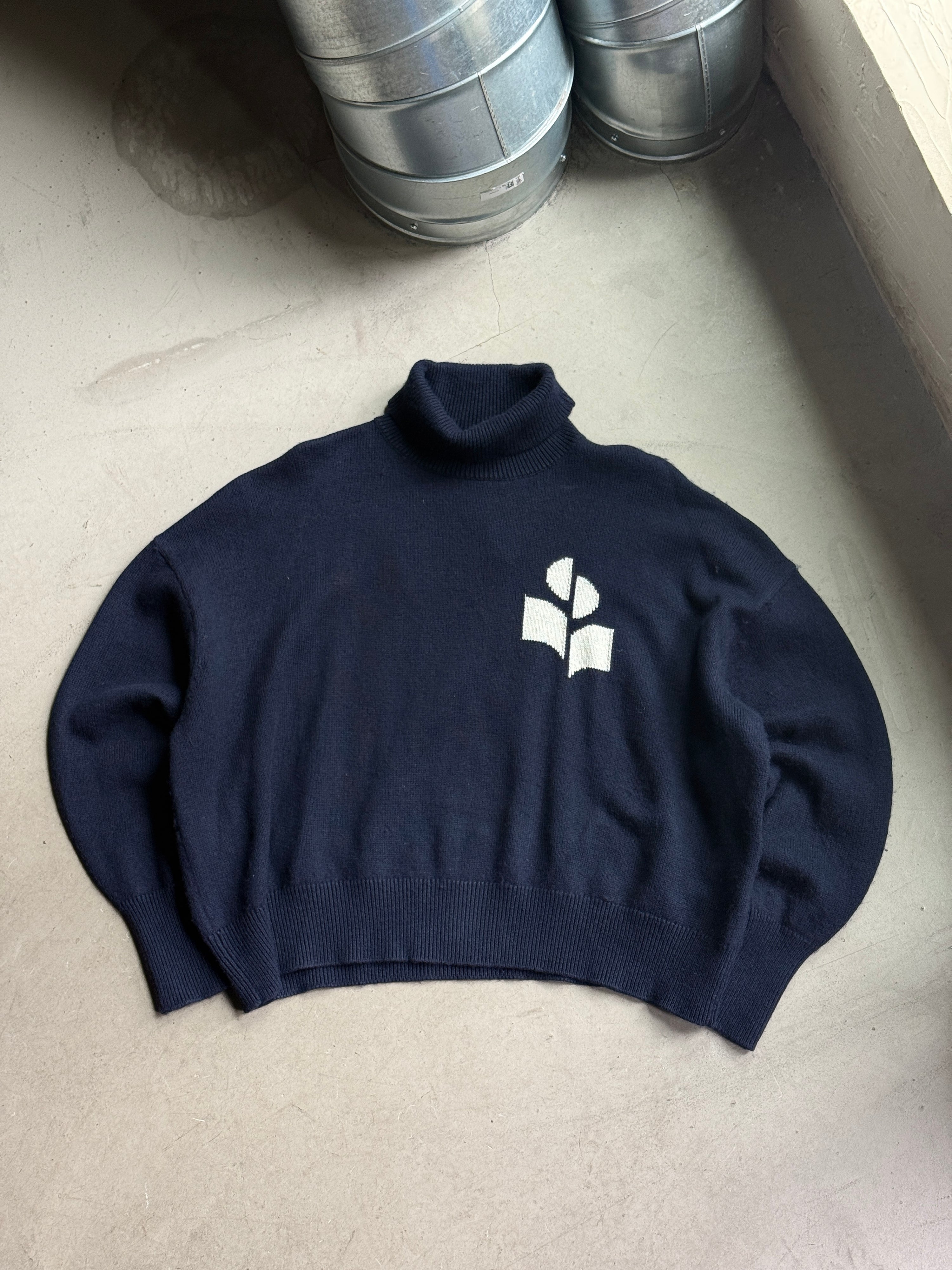 2022FW Isabelle Marant Étoile "Nash" Knit Turtleneck Navy - M