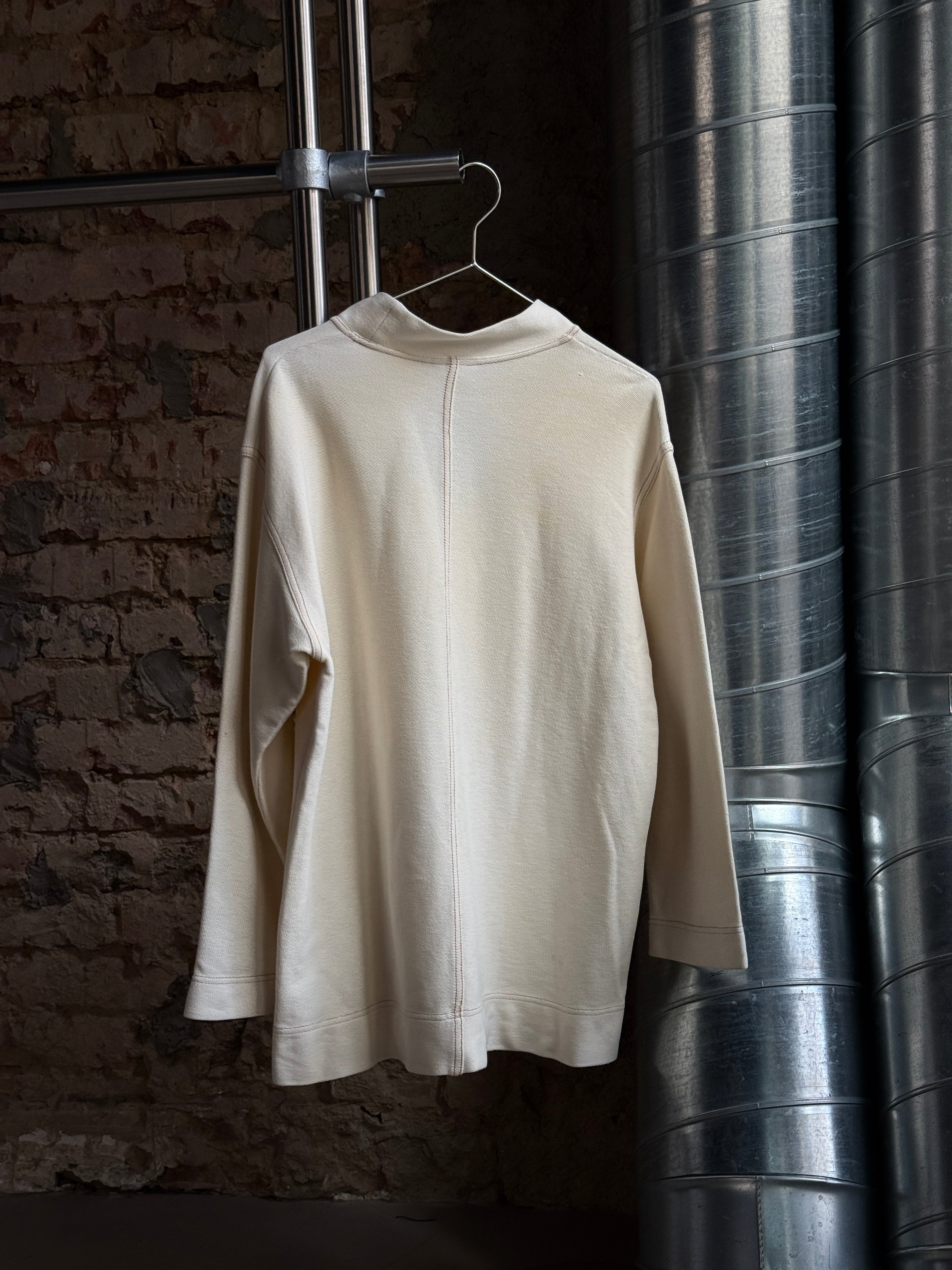 Vintage Hai Sporting Gear by Issey Miyake Mockneck Sweater Cream - M
