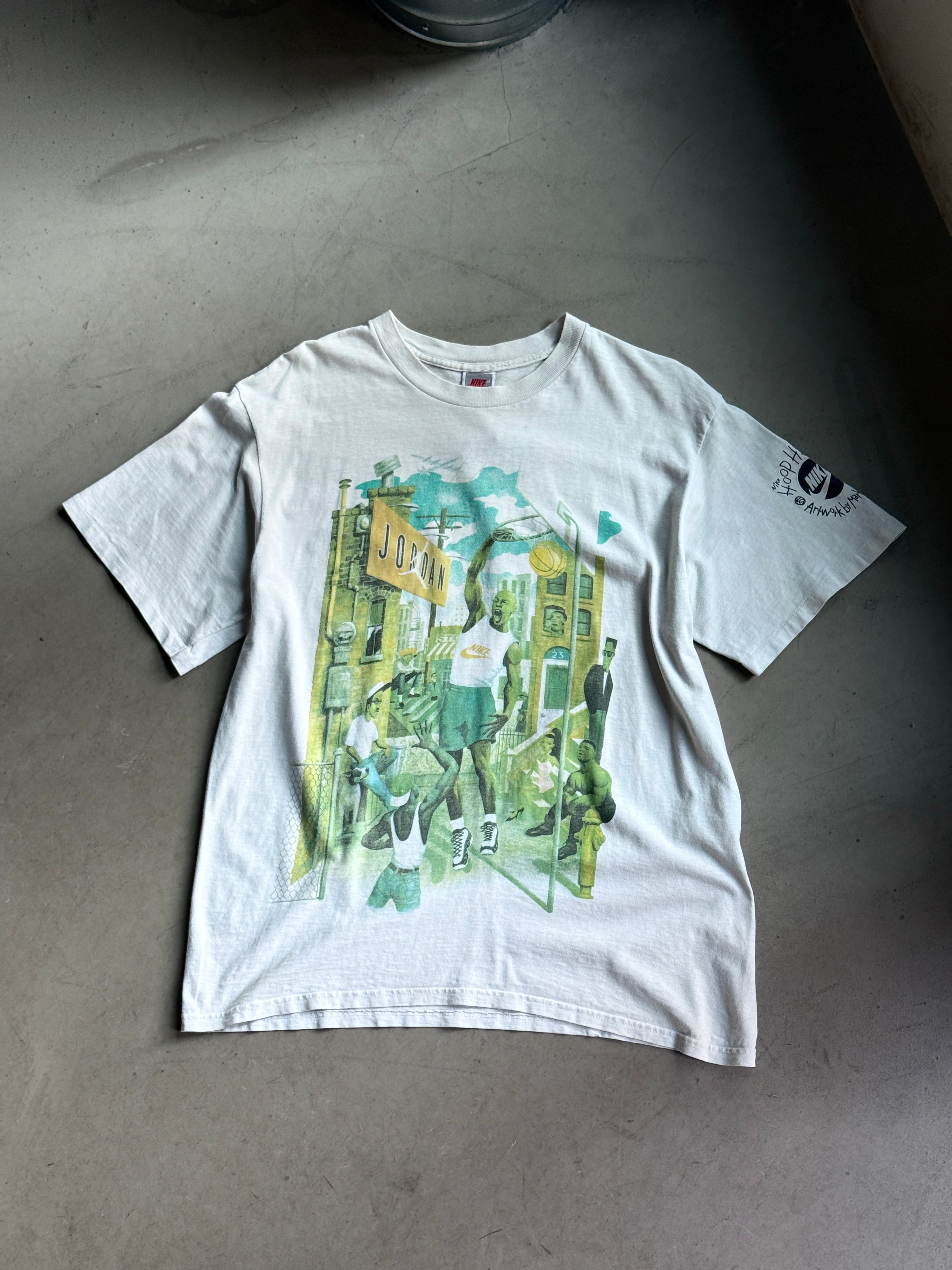 Vintage Rare 1990s Michael Jordan “Hoop Heroes” Nike T-Shirt White - M