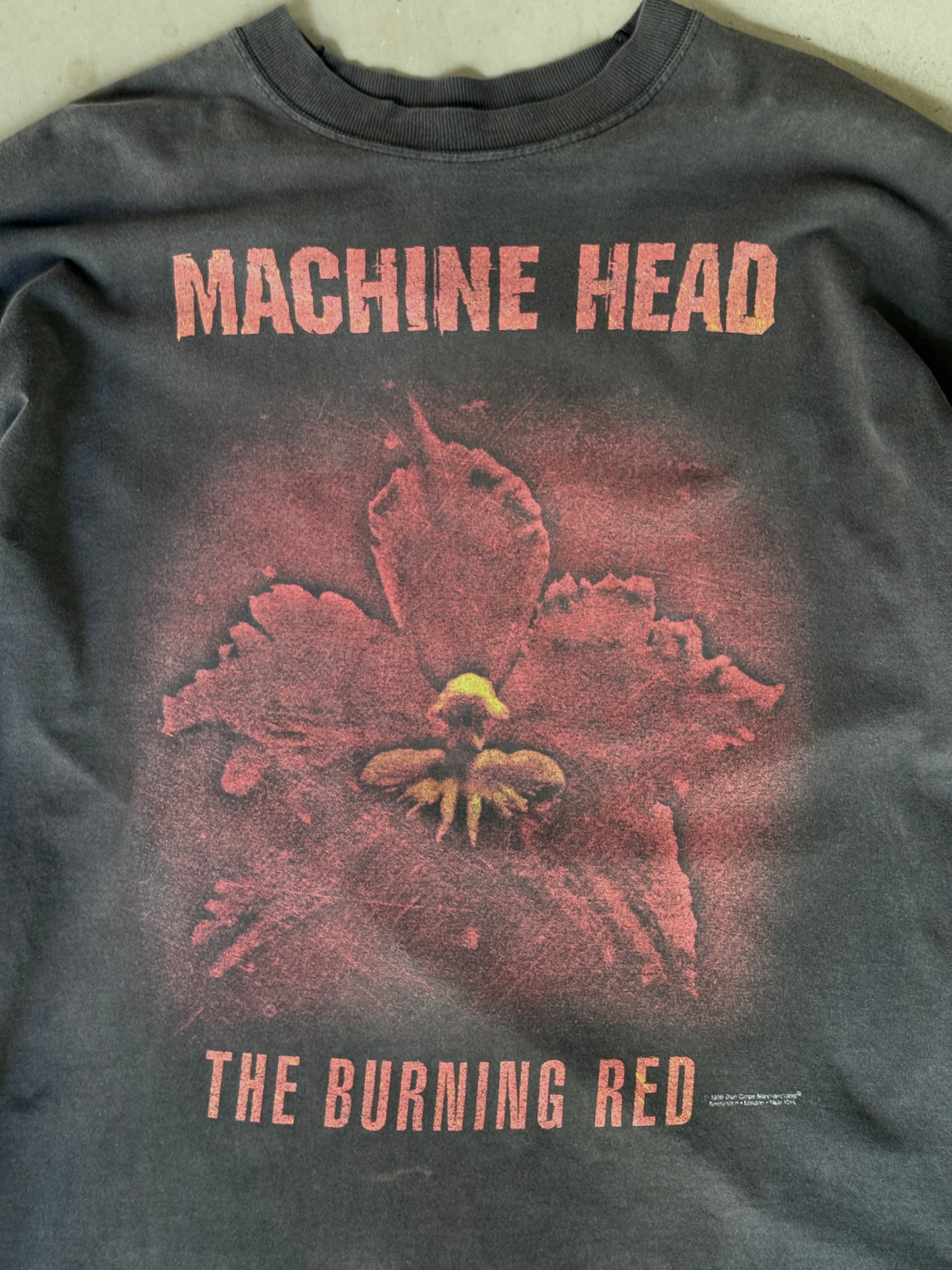 Vintage 1999 Faded Machine Head "The Burning Red" Band Longsleeve Black - XL