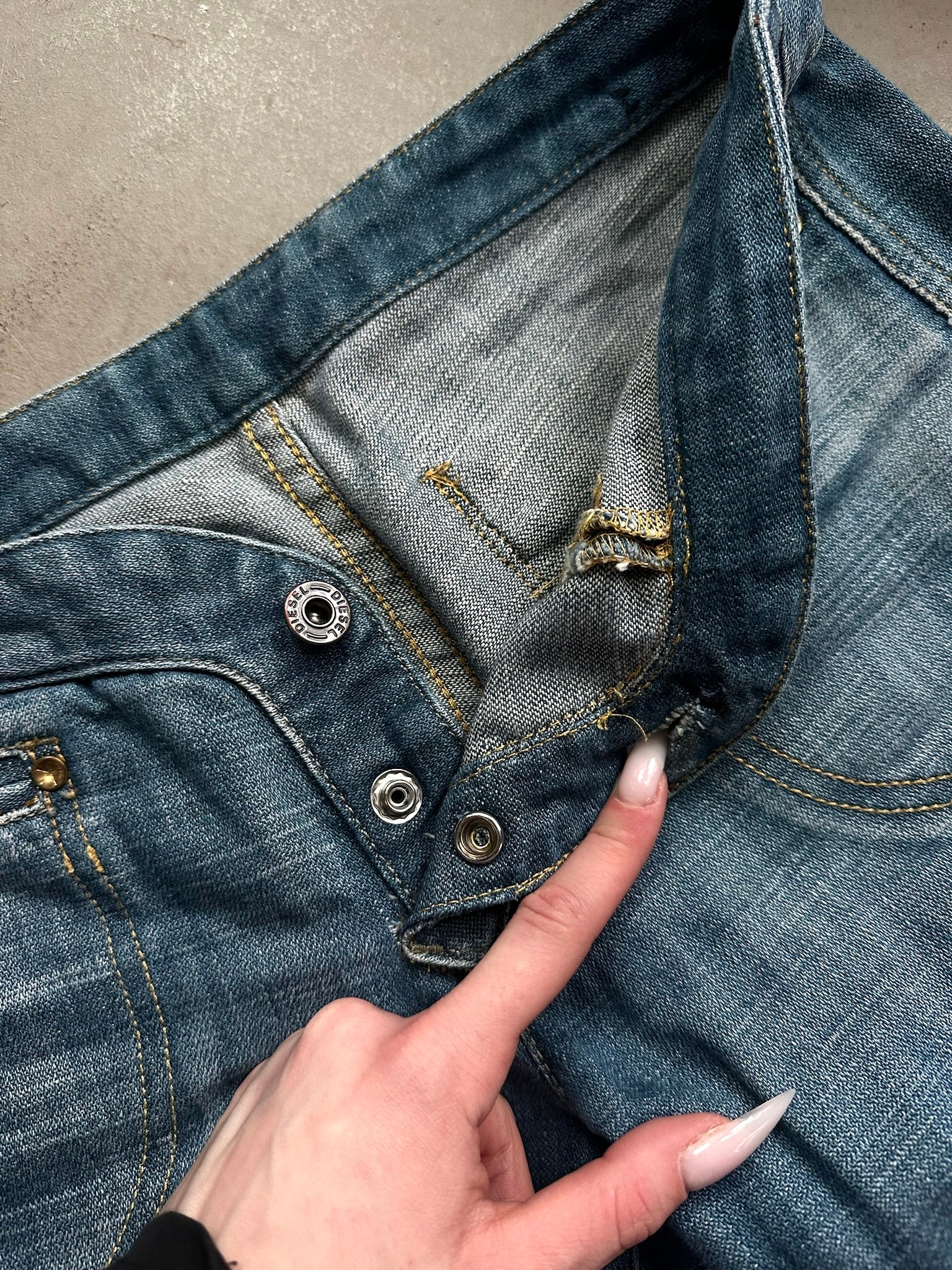 Vintage Diesel Flared Low Waist Jeans W30 L30