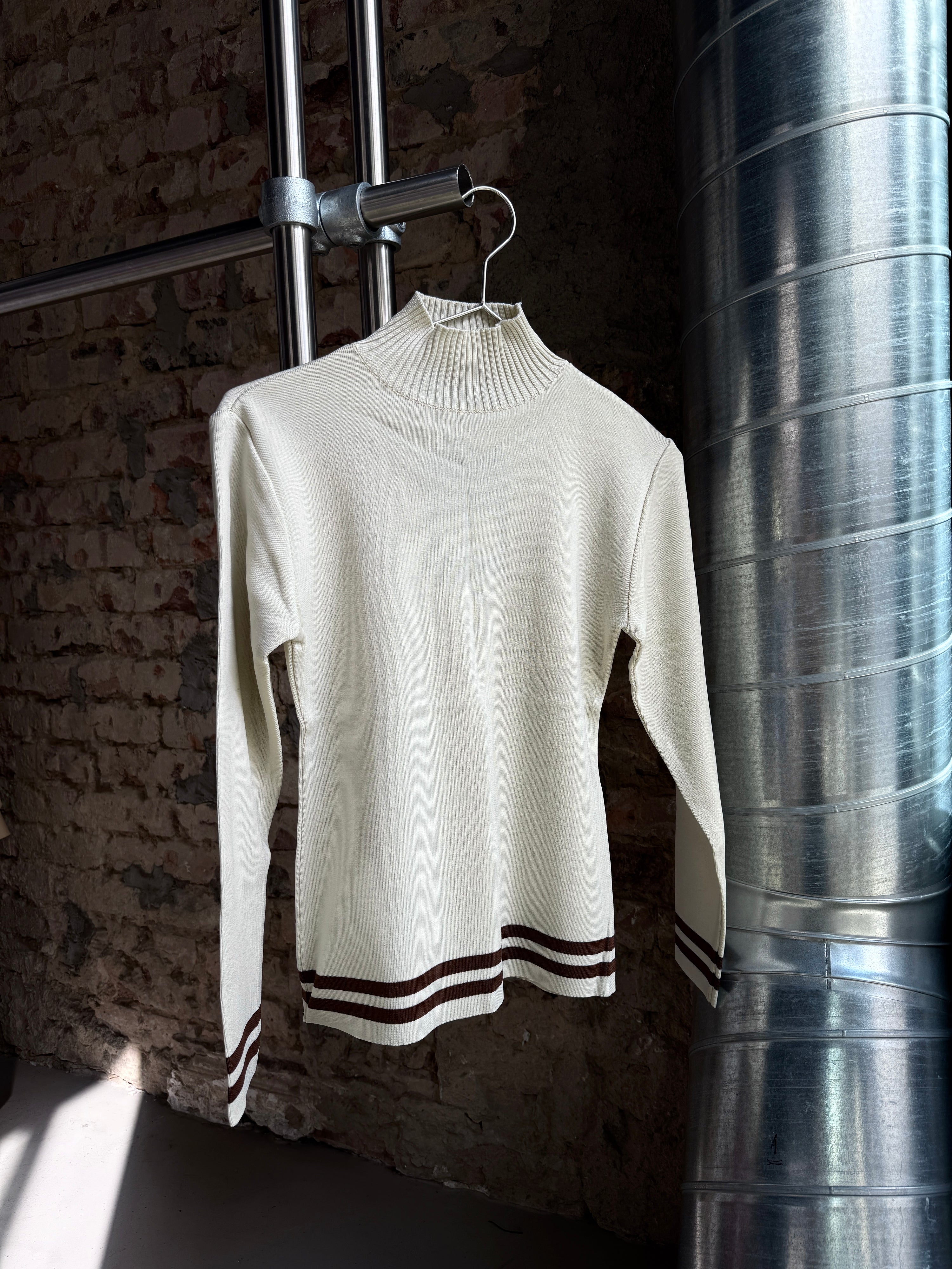 AD1990 Tricot Comme des Garçons Rollneck Longsleeve Top Cream - XS