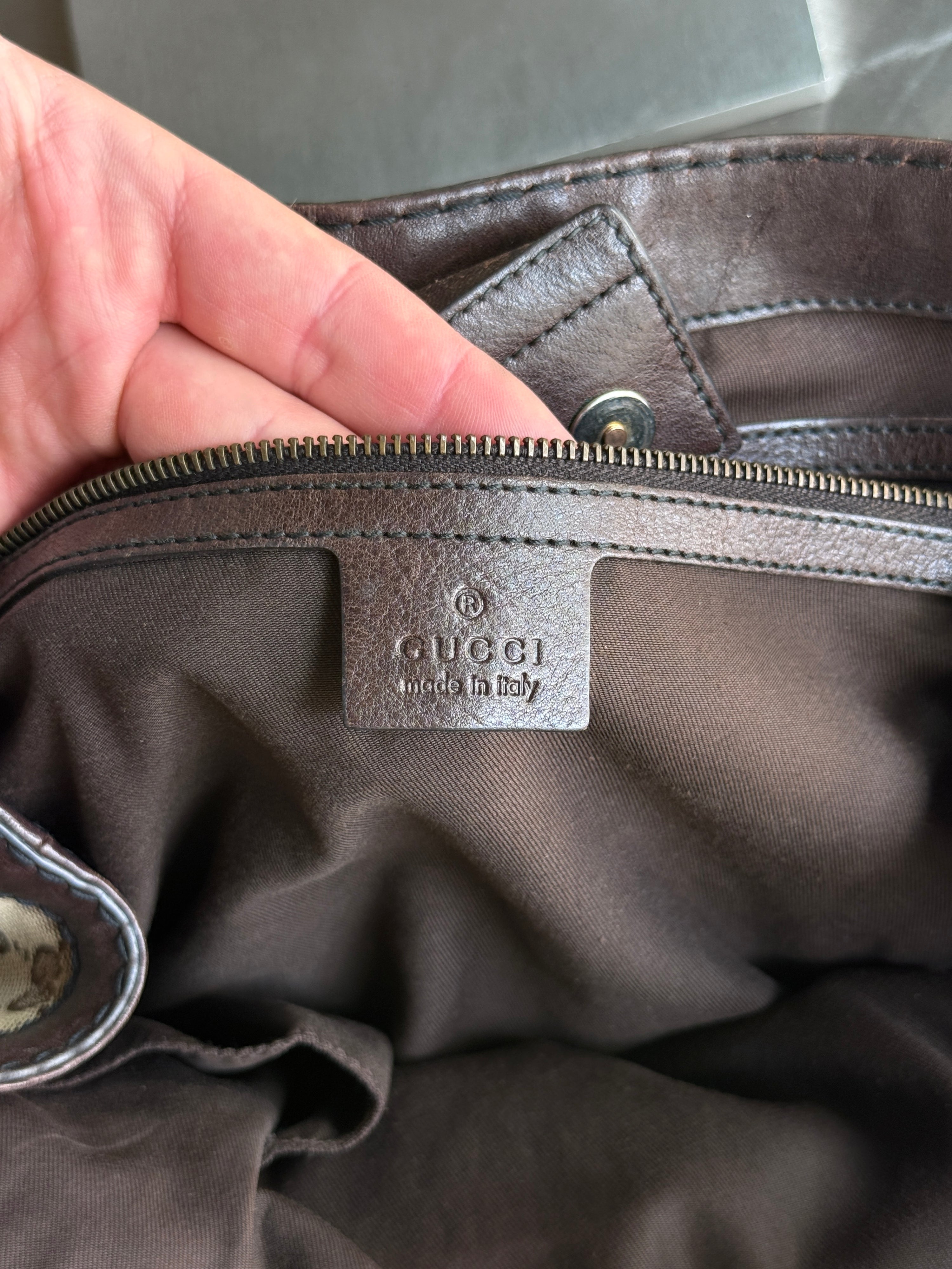 Vintage Gucci Jockey Horsebit Shoulder Bag Beige