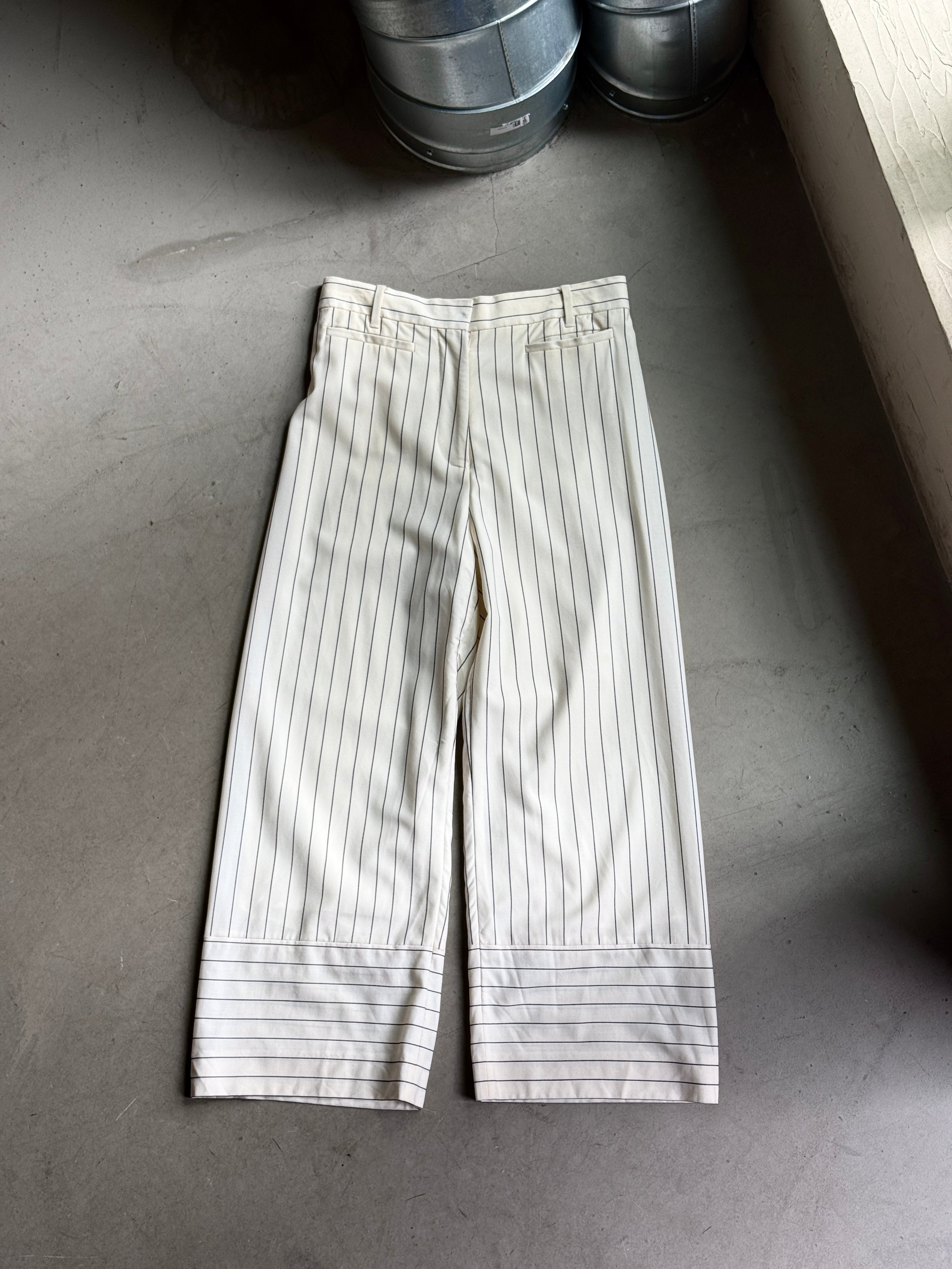 SS2014 Acne Studios “Kat Pinstripe” Trousers White - W29 L25
