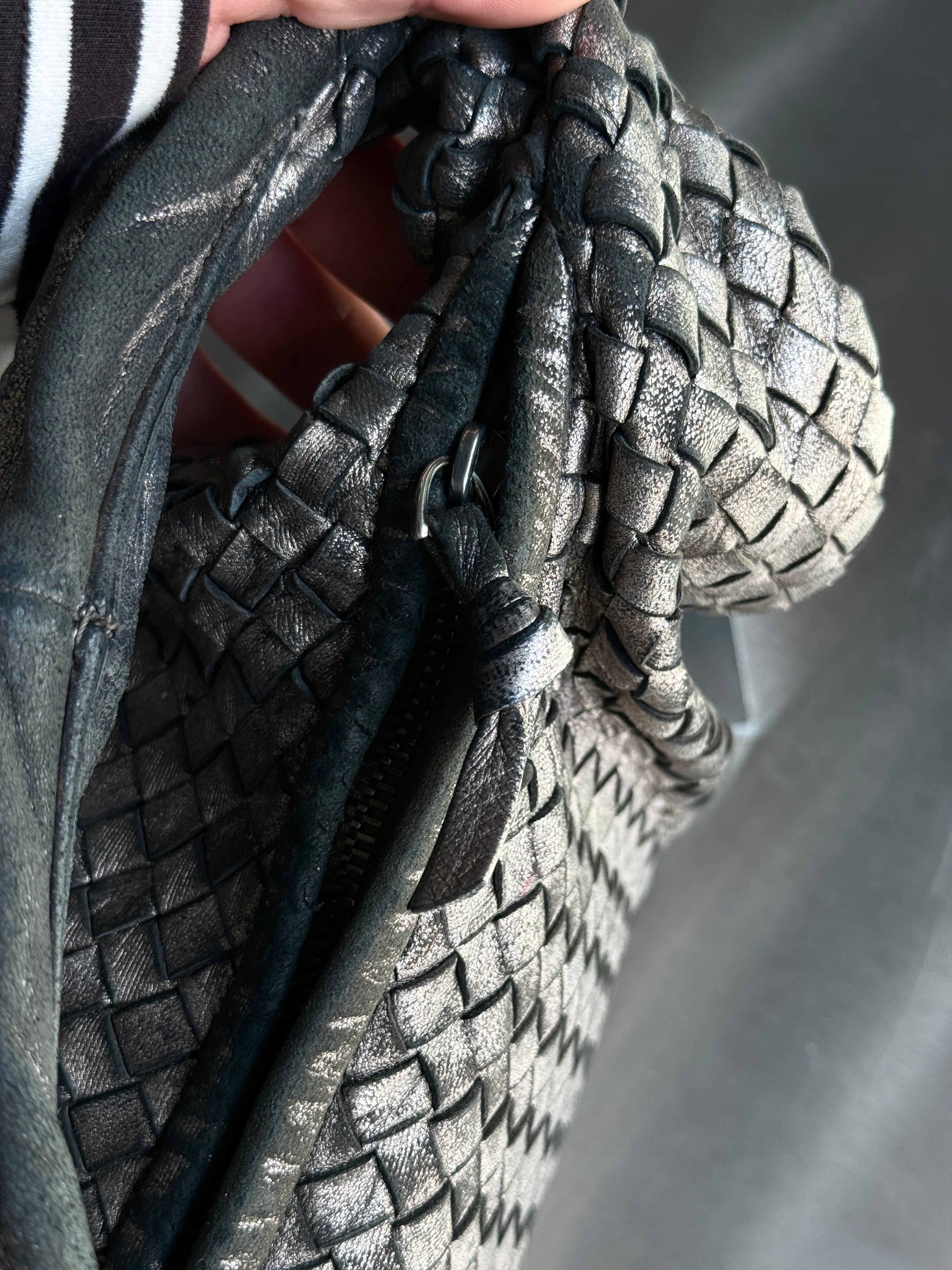 Bottega Veneta Intrecciato Hobo Leather Woven Bag