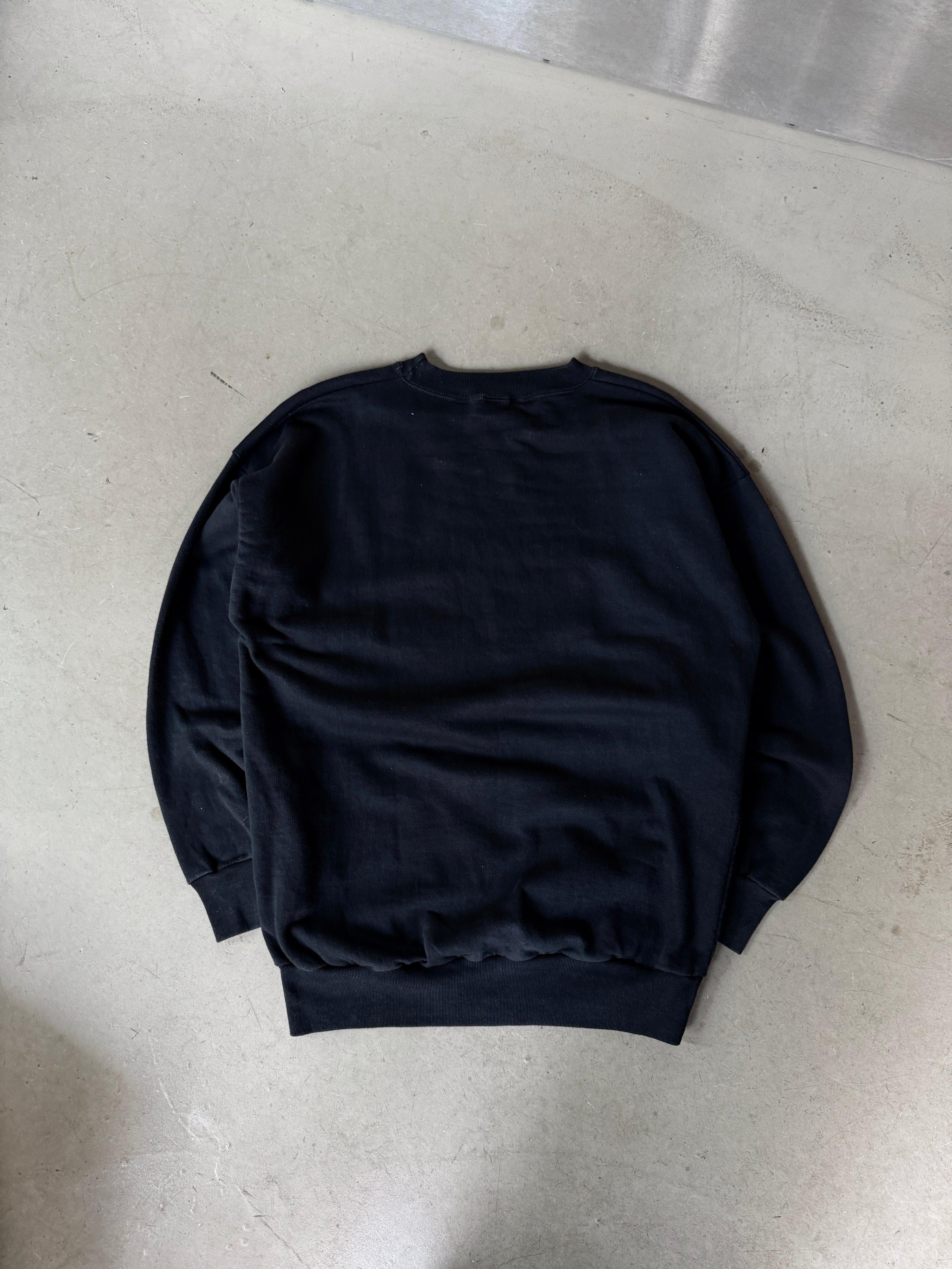 Vintage 1990s Hugo Boss “I’m the Boss” Bootleg Sweater Black - L