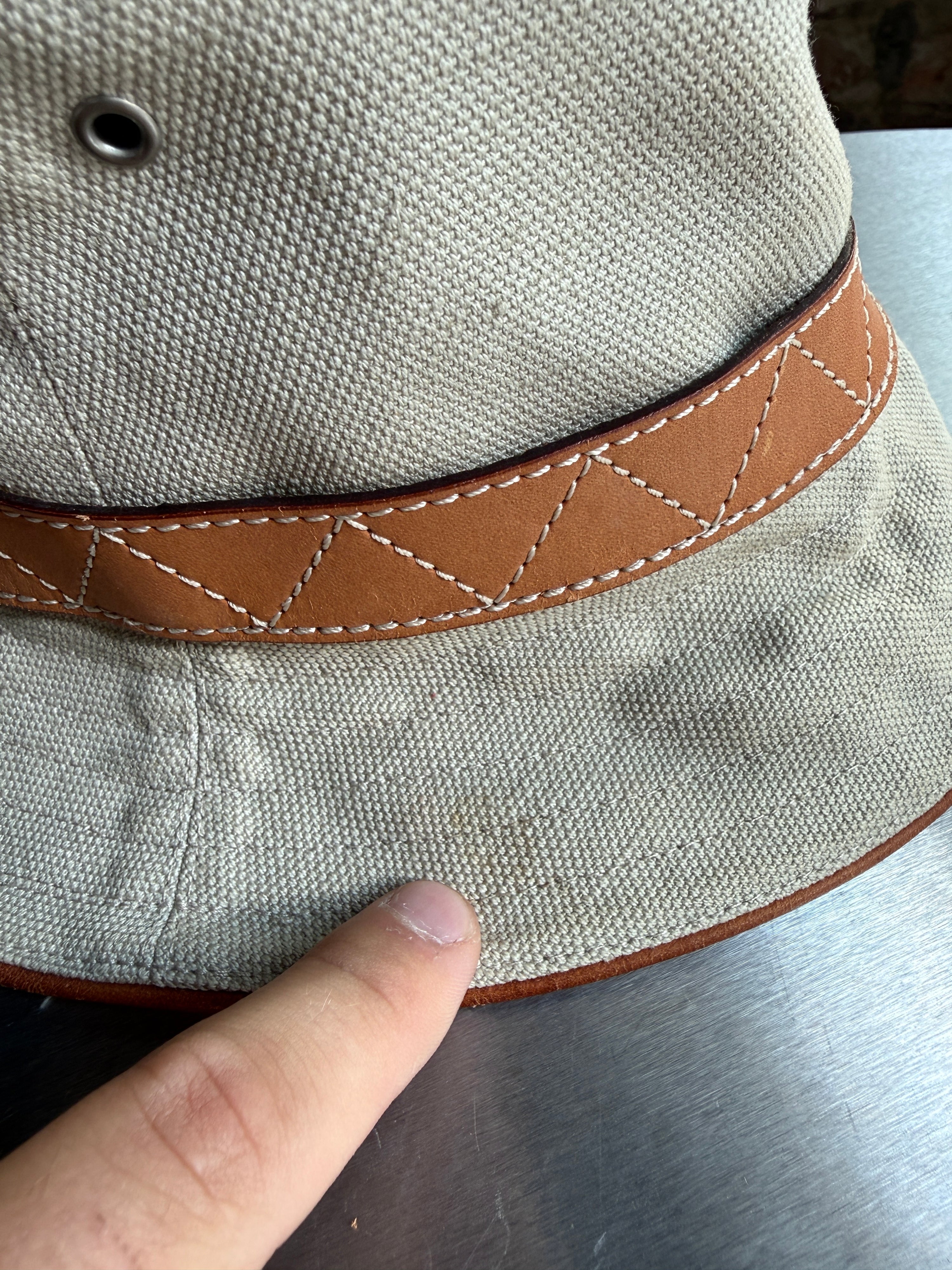 Vintage Christian Dior Canvas Safari Oblique Bucket Hat