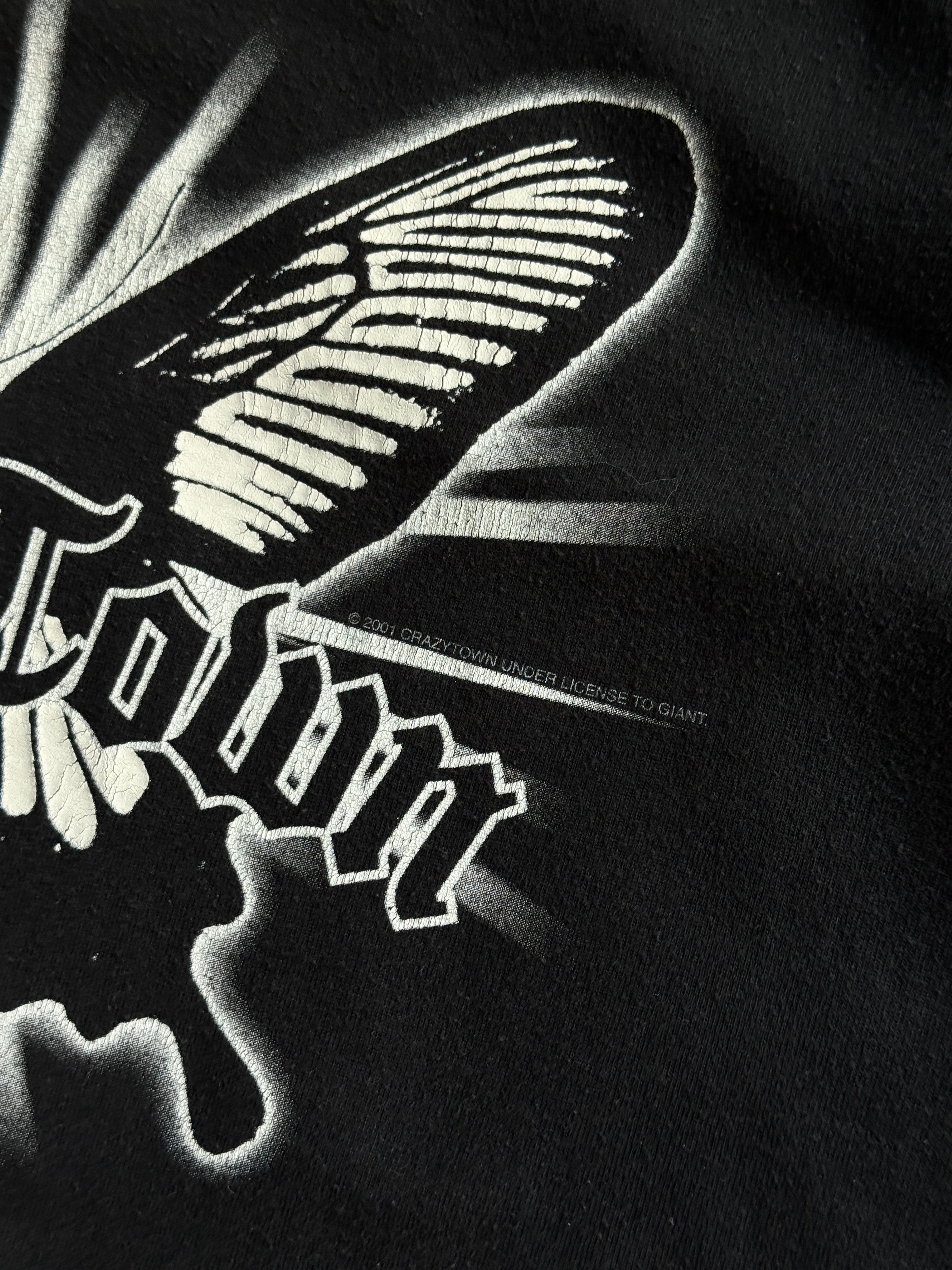 Vintage 2001 Crazy Town Butterfly Band Tee Black - XL