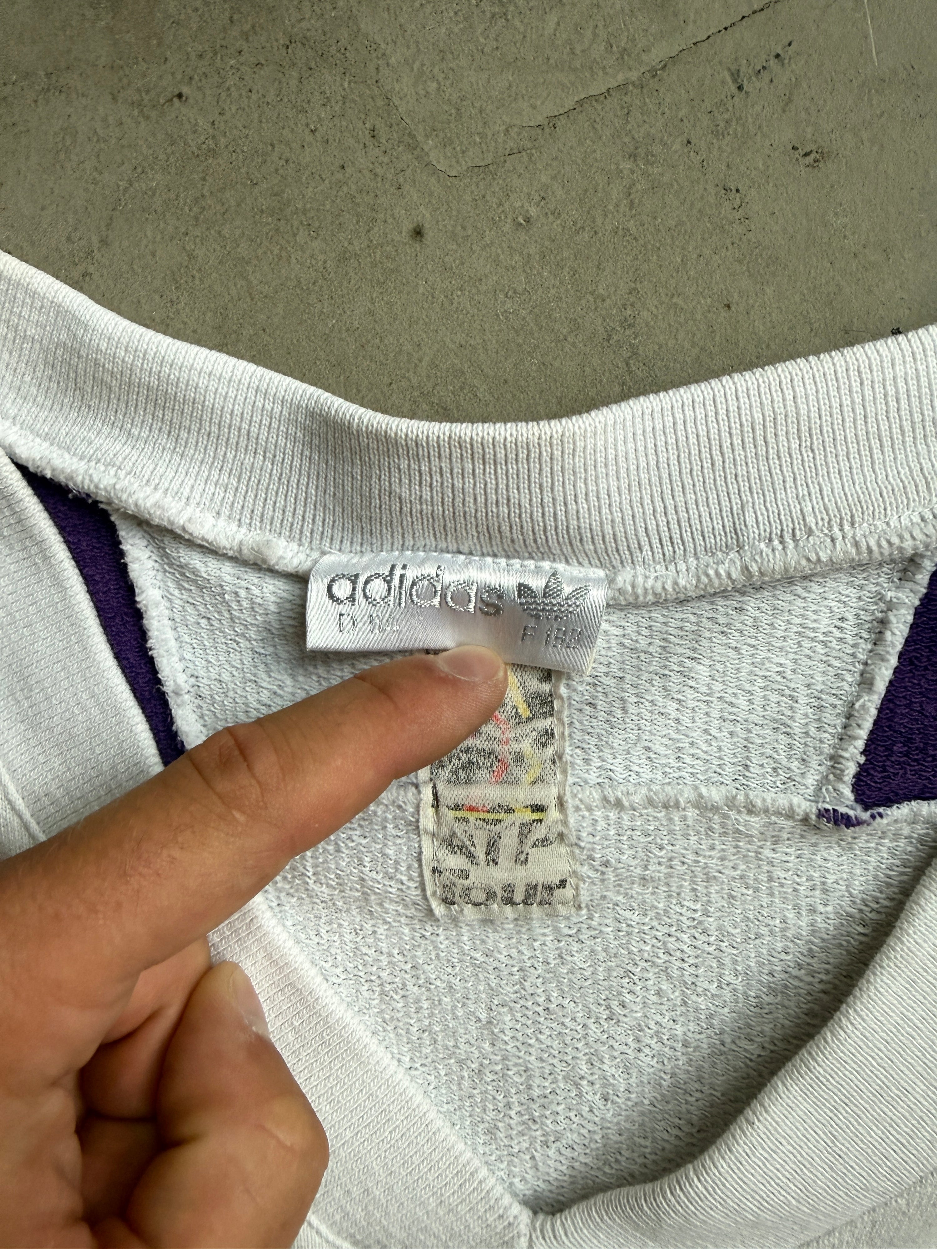 Vintage 1990s Adidas ATP Tour Sweater Vest White - XL