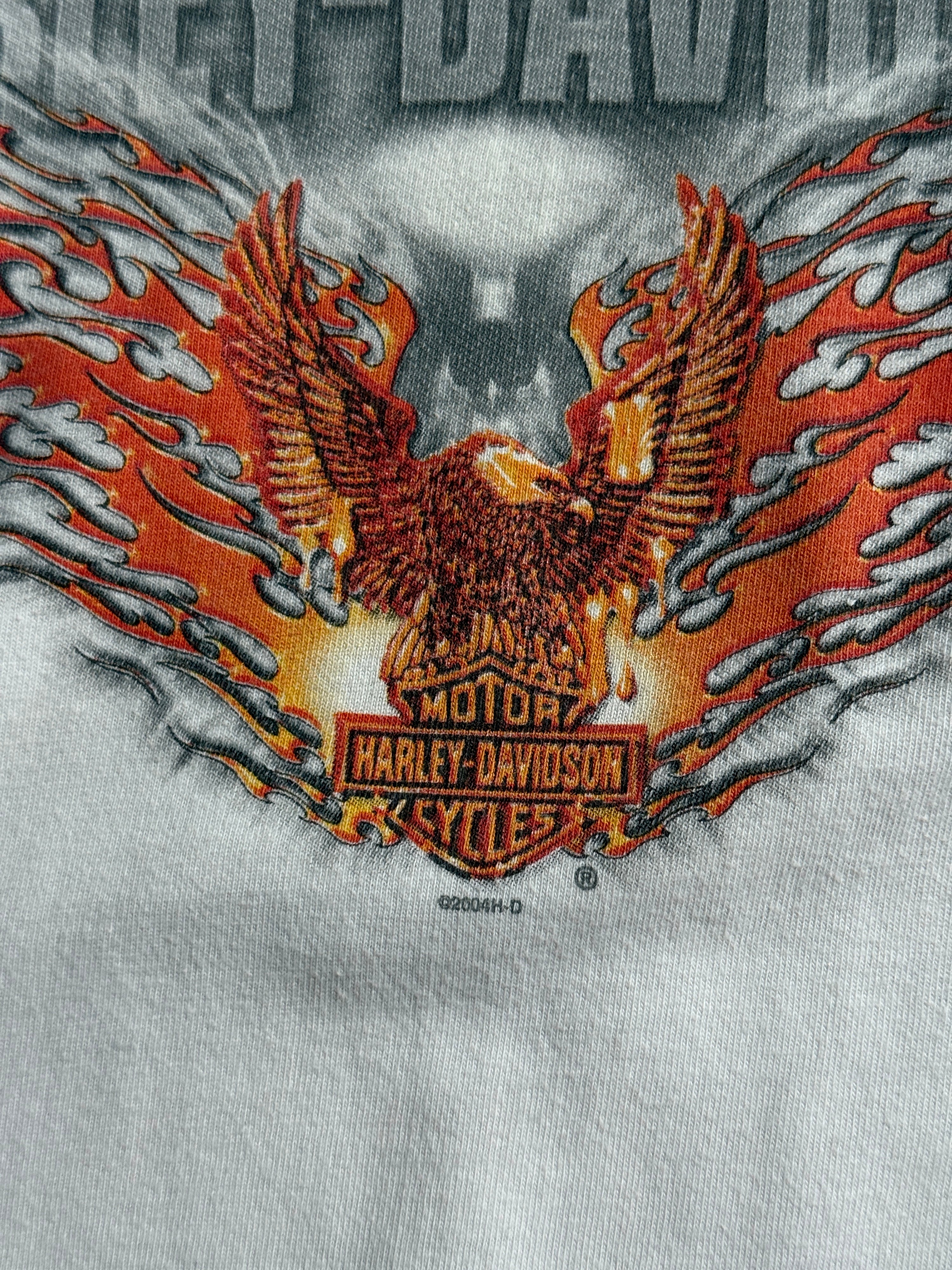 Vintage Harley Davidson "Flame Eagle" Longsleeve White - M