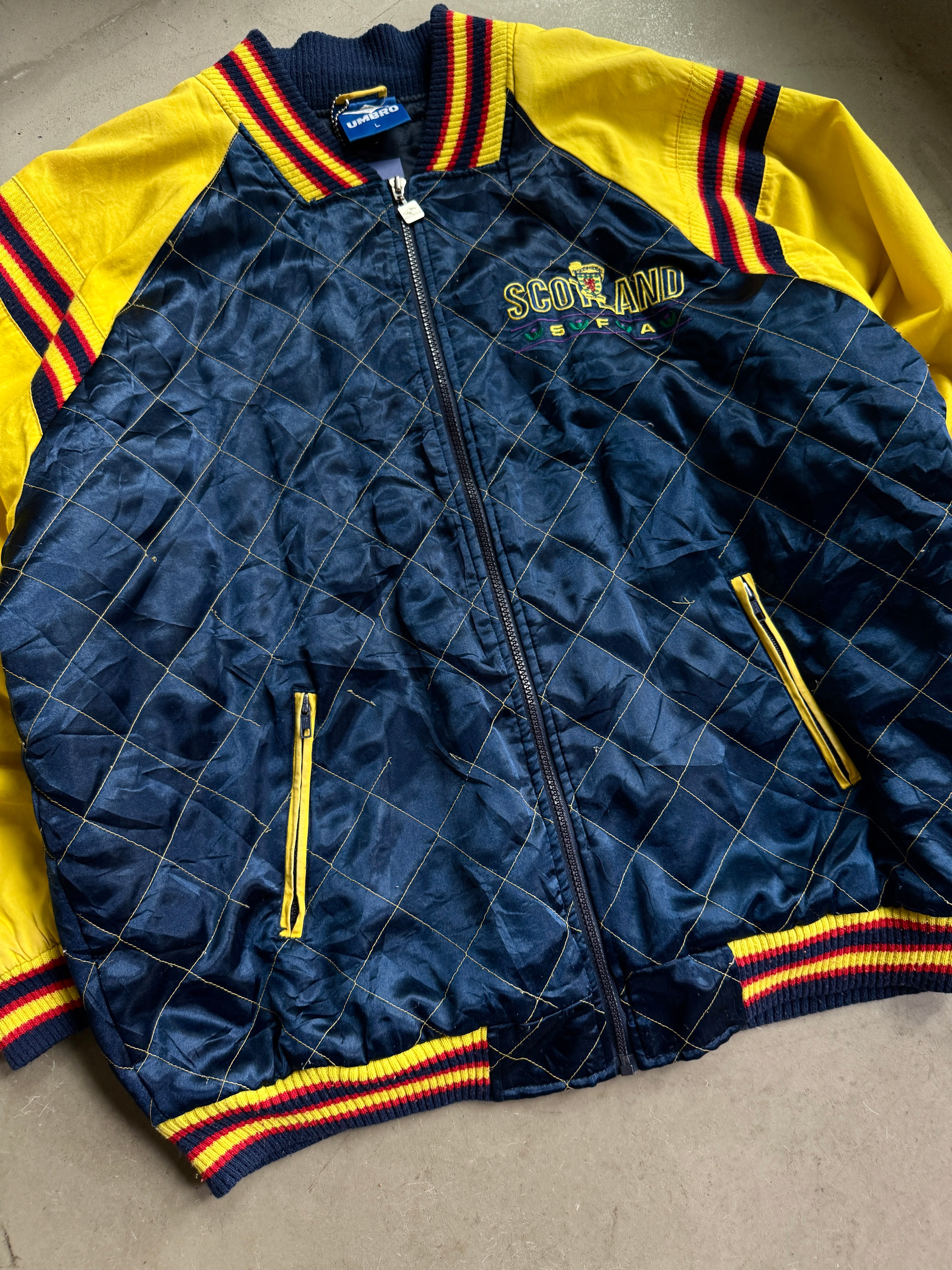 1994/96 Scotland Football Umbro Padded Jacket Navy - XXL