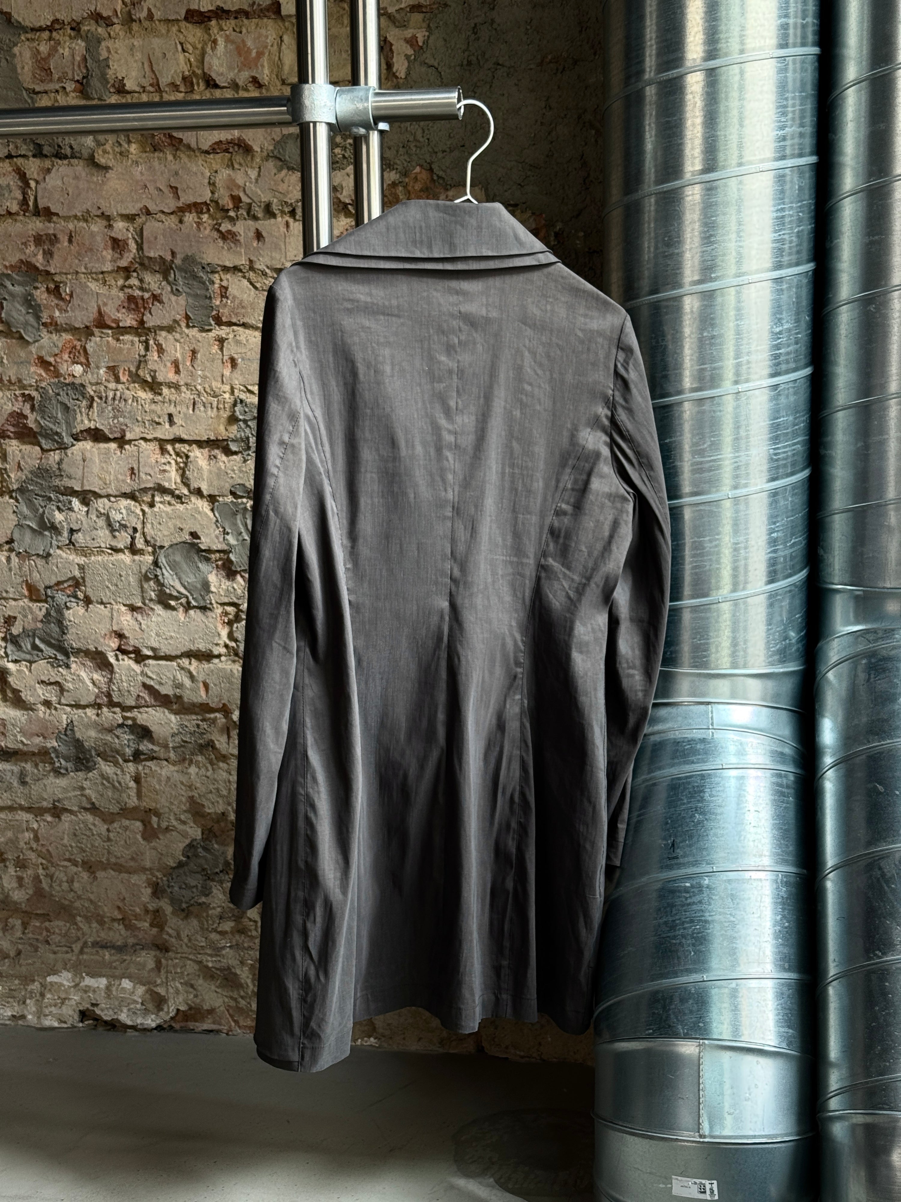 Vintage 2000s Sarah Pacini “Double Layered” Long Blazer Grey - S
