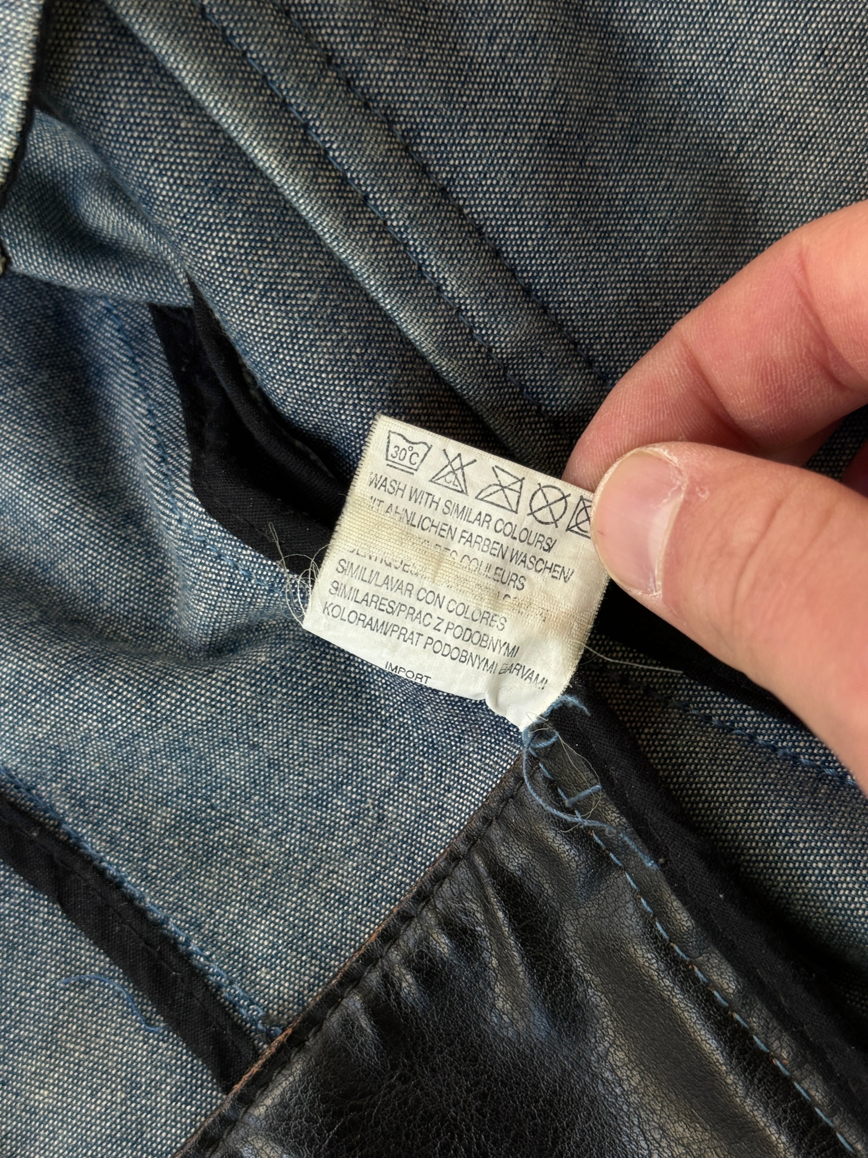 Vintage Blend of America Fake Leather Biker Jacket Black - M