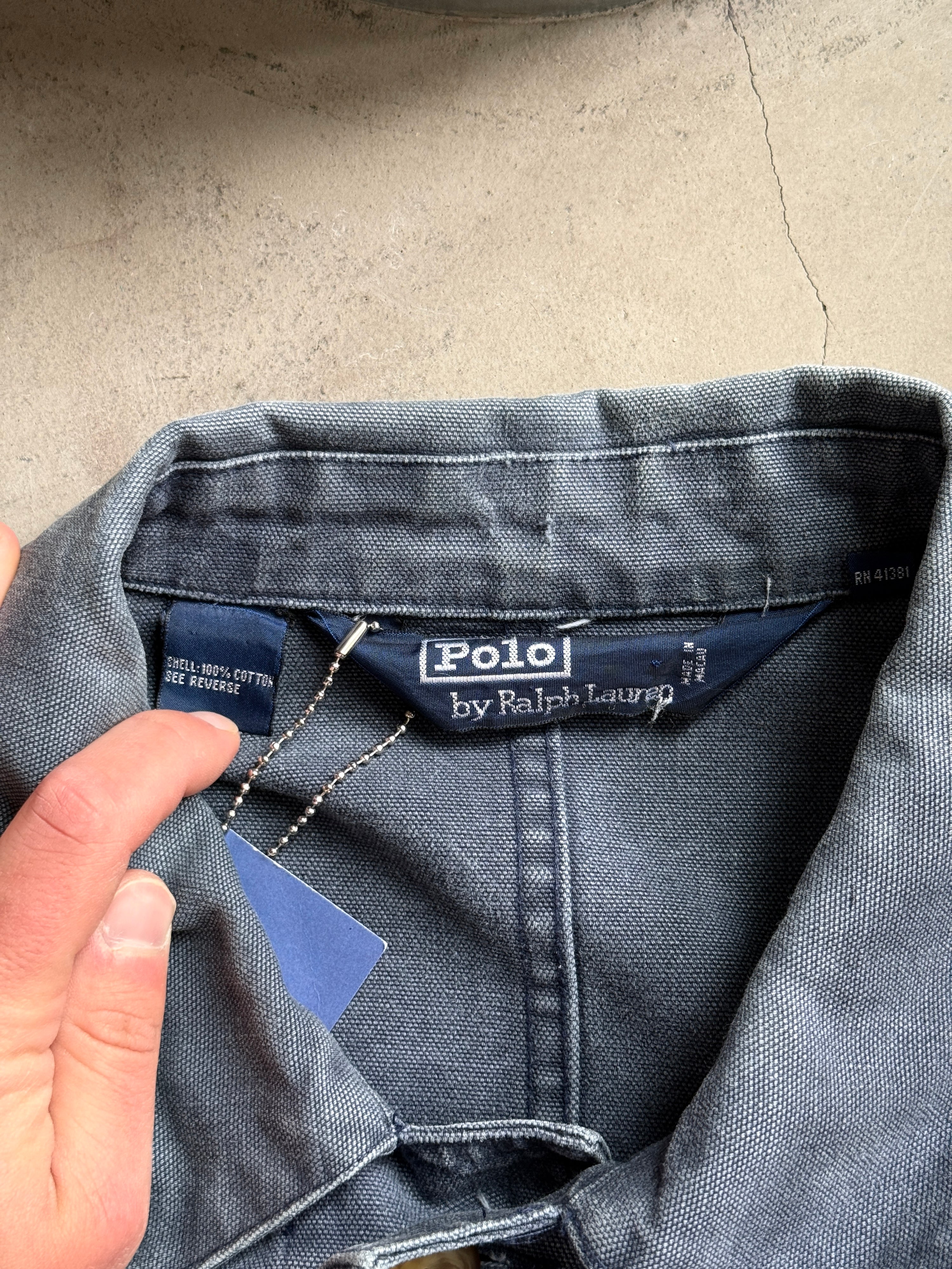 Vintage 1990s Faded Ralph Lauren Barn Chore Coat Blue - XXL