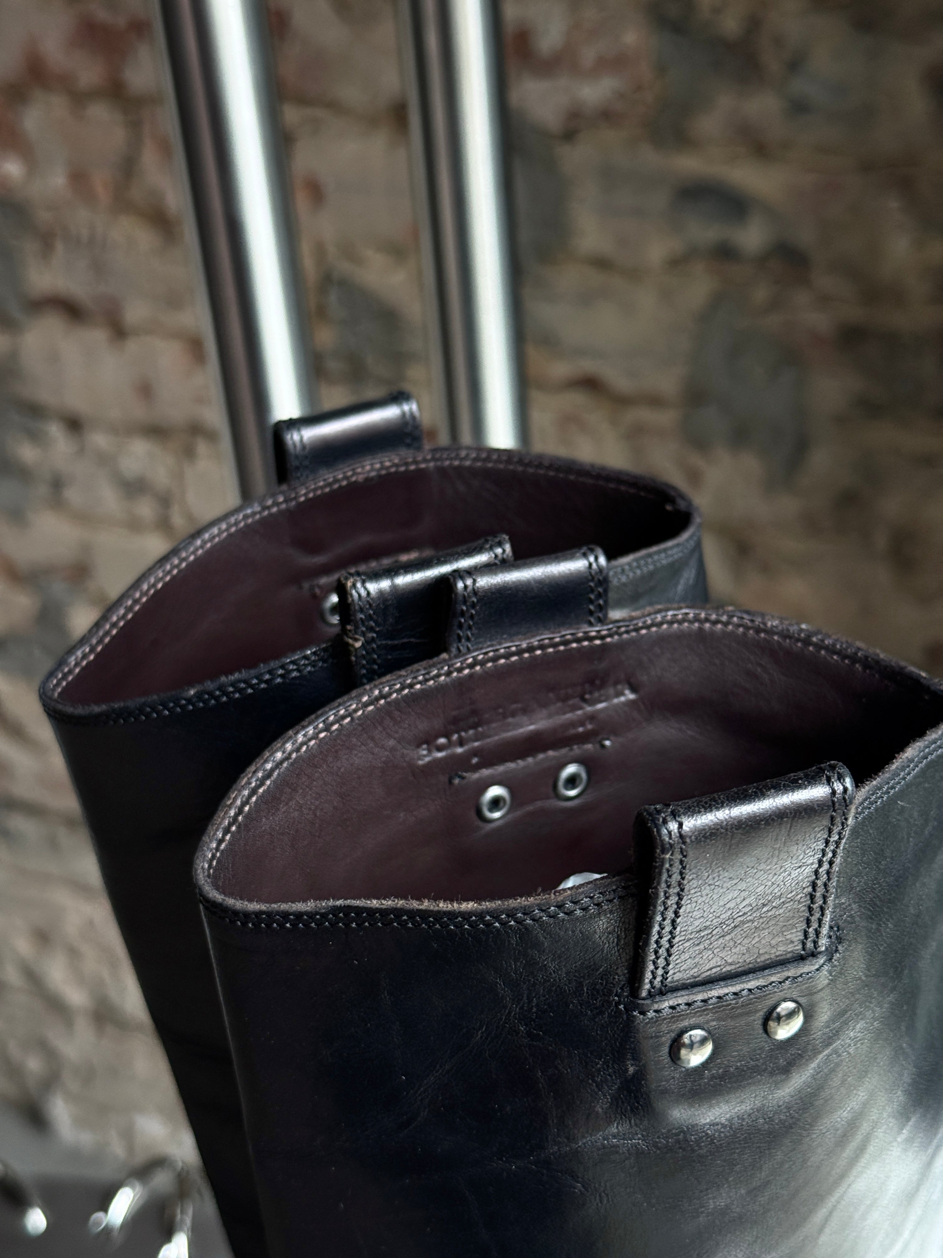 Bottega Veneta Leather Biker Boots Black - EU34
