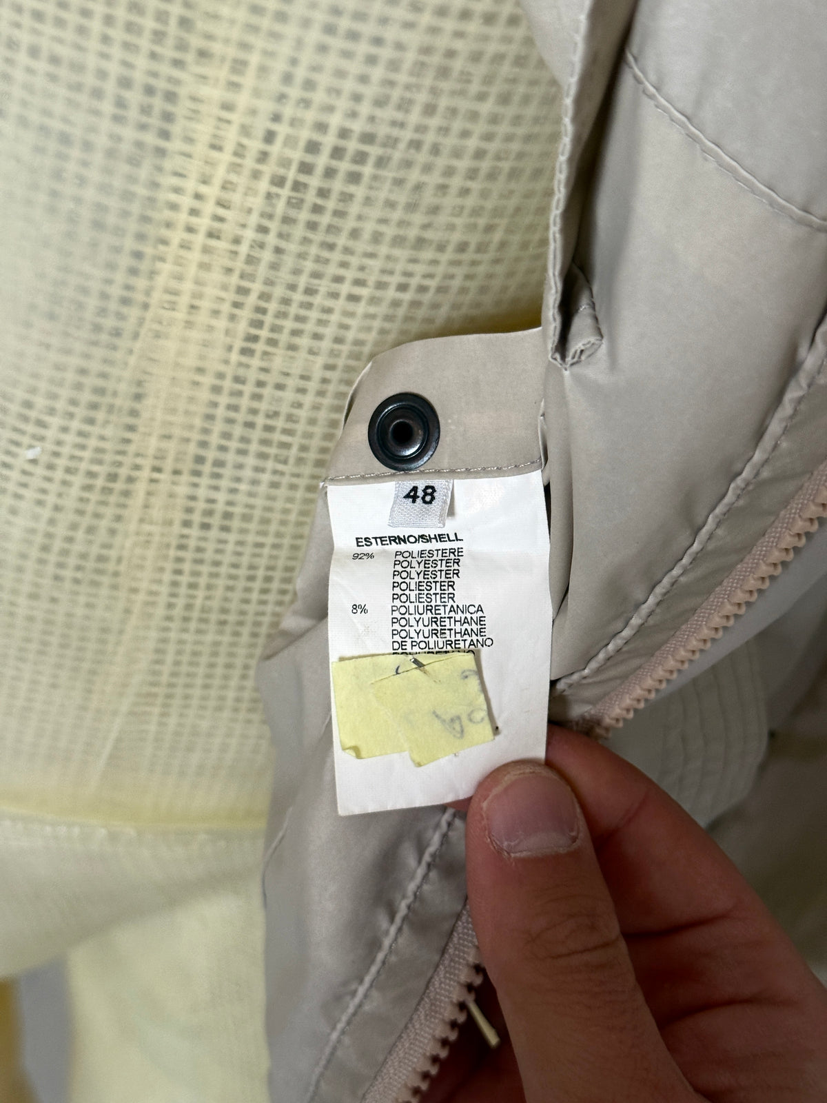 Vintage 2000s Versace Collection Light Grey Nylon Zip Up Jacket - M