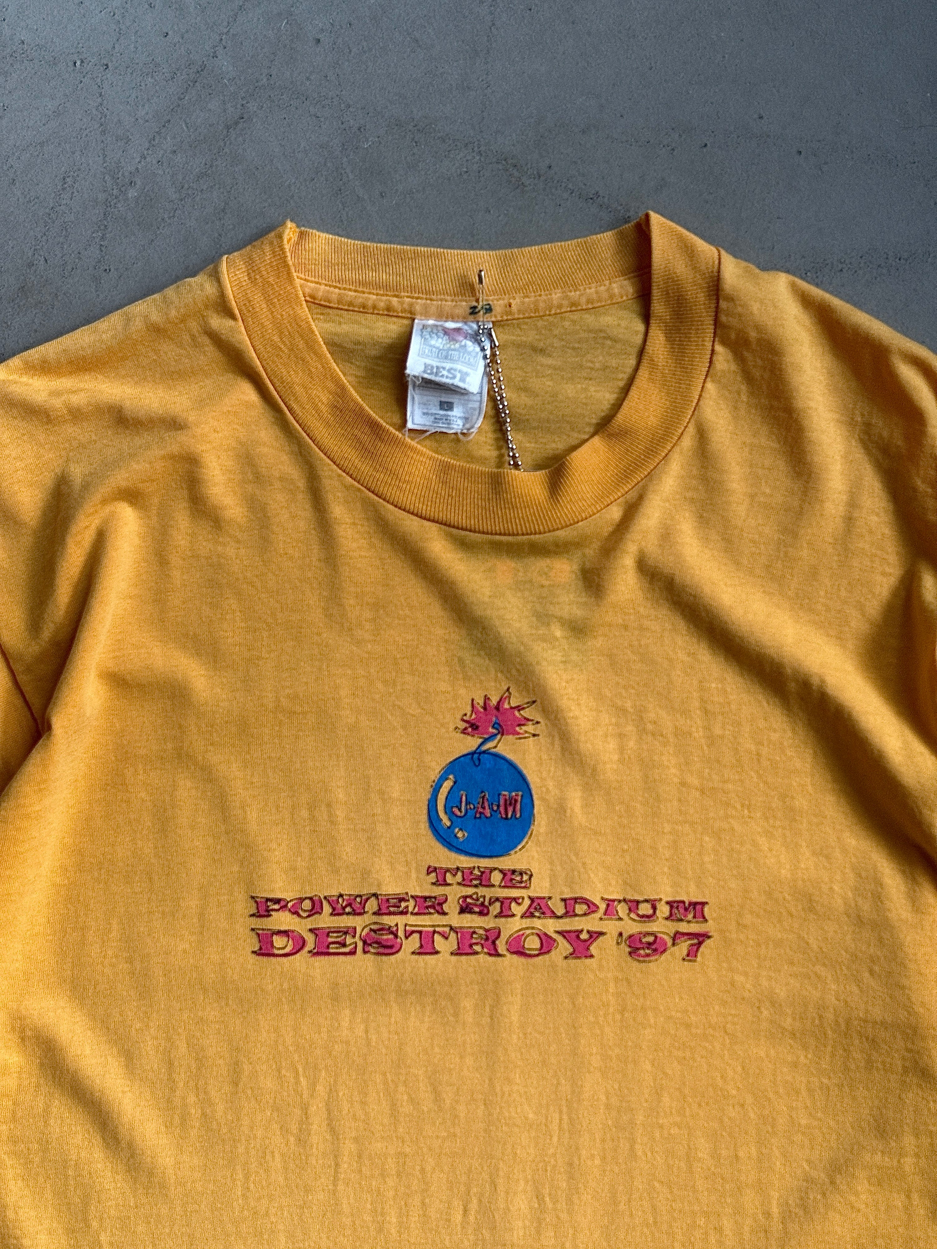 Vintage 1997 Judy and Mary "The Power Stadium Destroy" Band Tee Orange - L