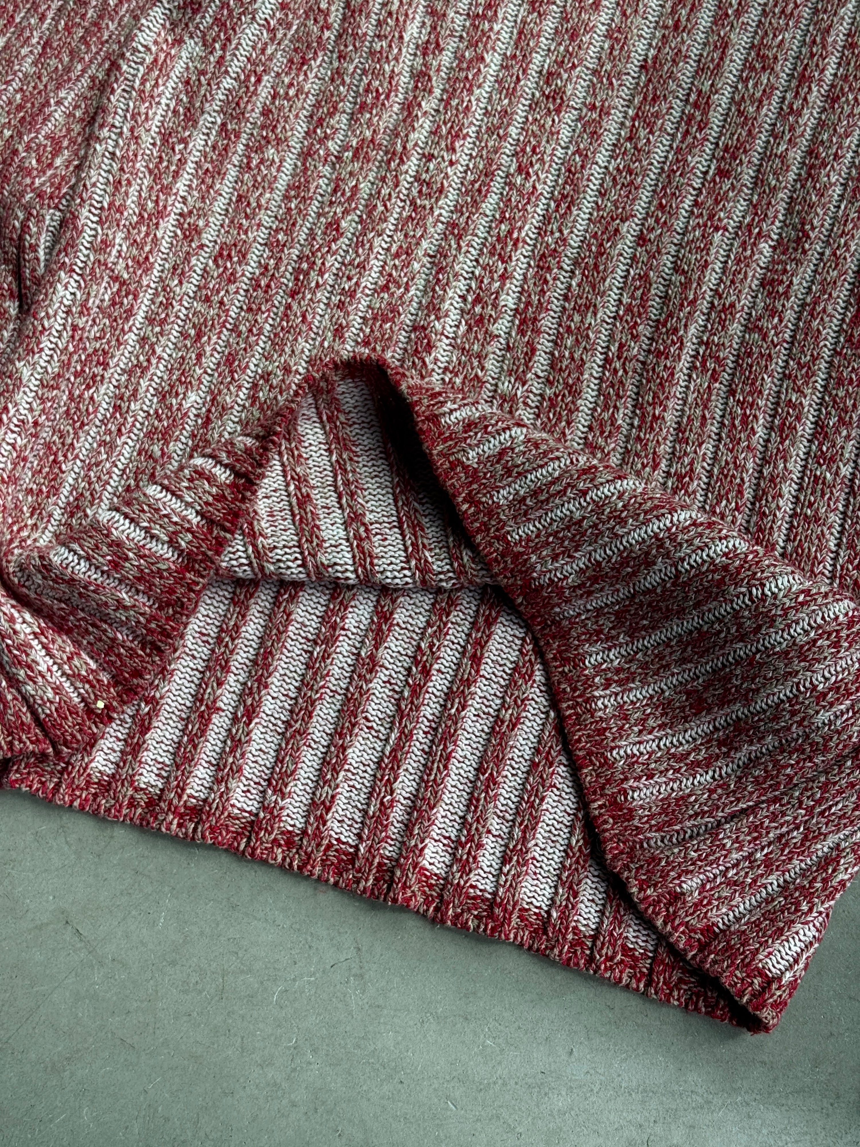 Vintage 1990s Gianfranco Ferre Cable Knit Red