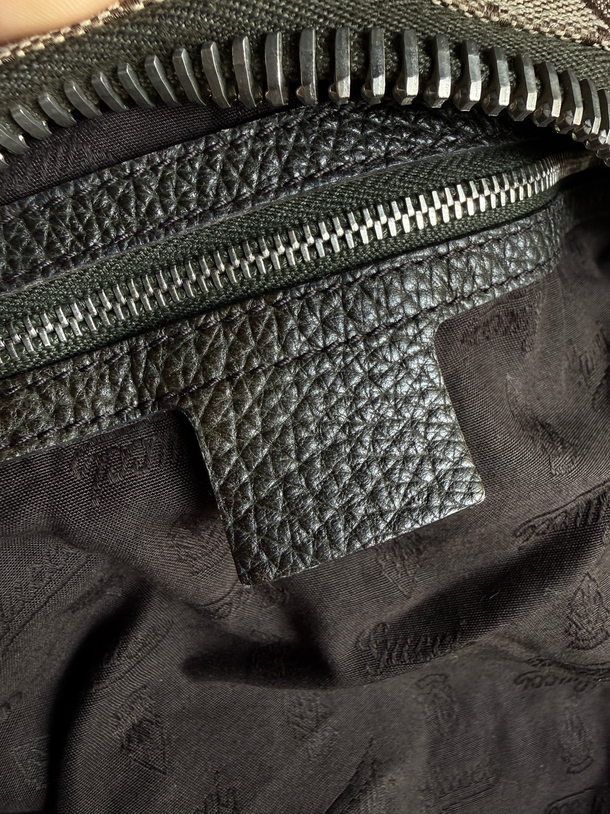 Vintage Gucci GG Bamboo Bar Large Shoulder Bag (Khaki Braided Strap)