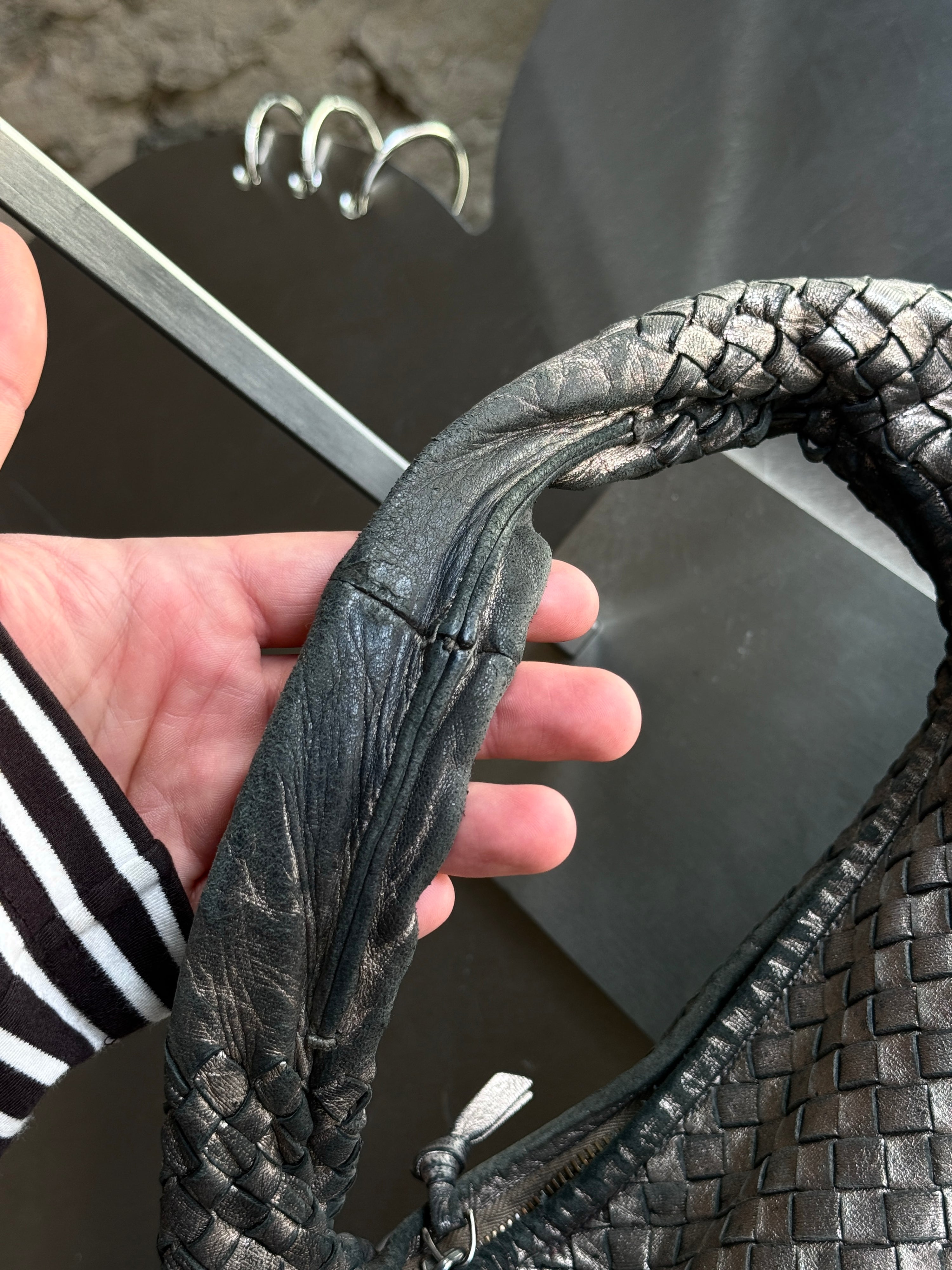 Bottega Veneta Intrecciato Hobo Leather Woven Bag