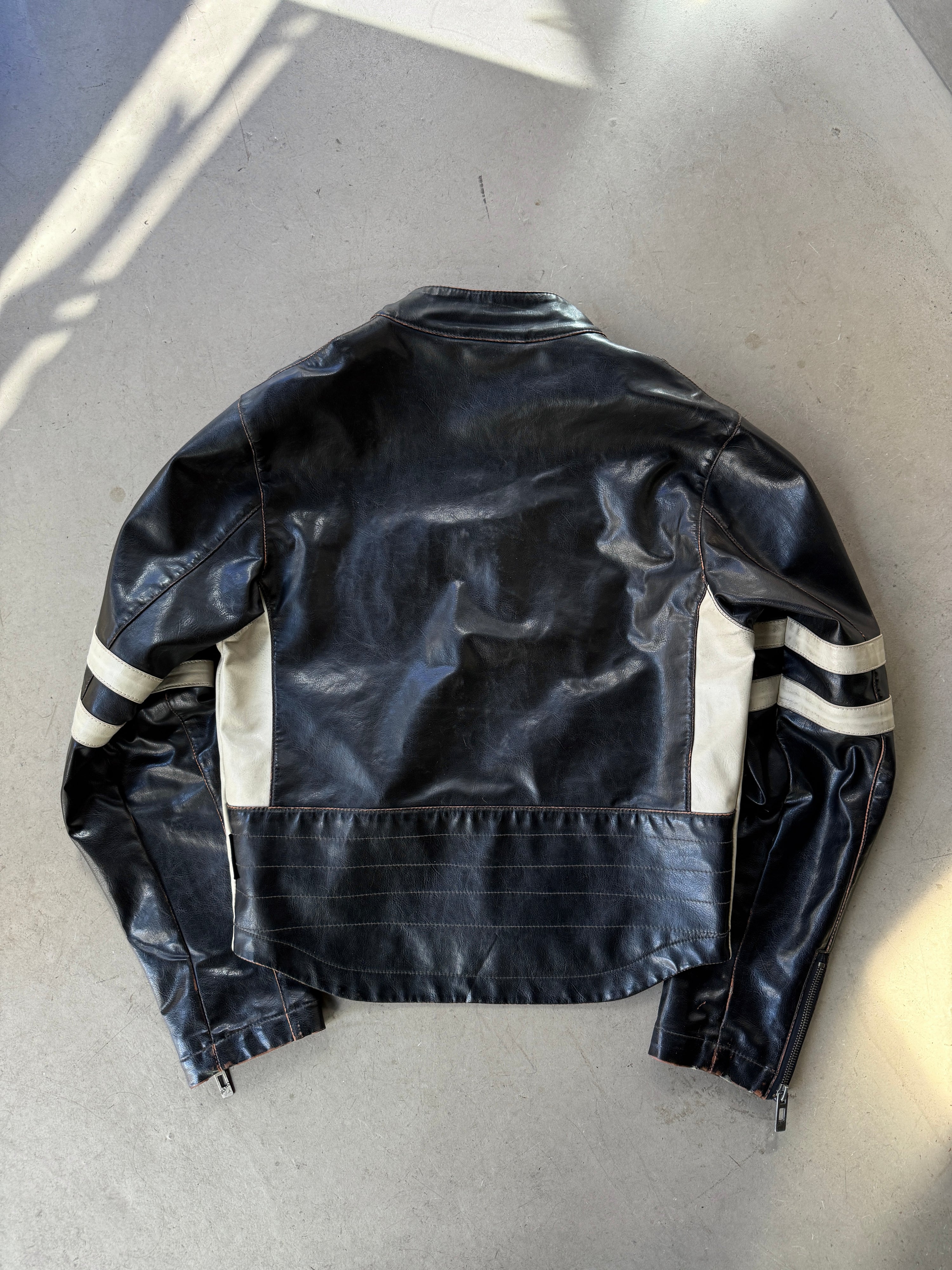 Vintage Blend of America Fake Leather Biker Jacket Black - M