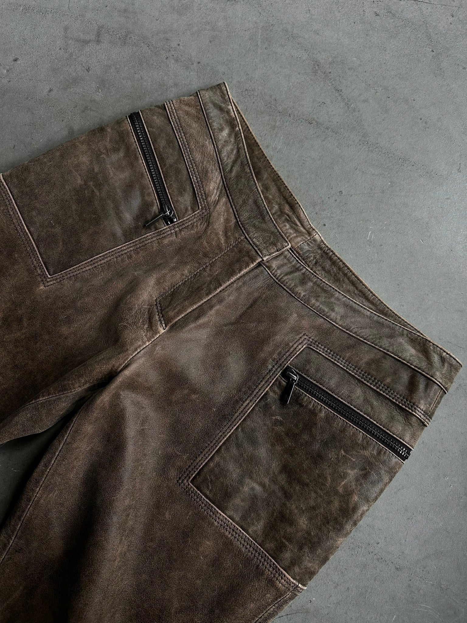 Vintage Cecilia Bilanci Leather Pants Brown W29 L31